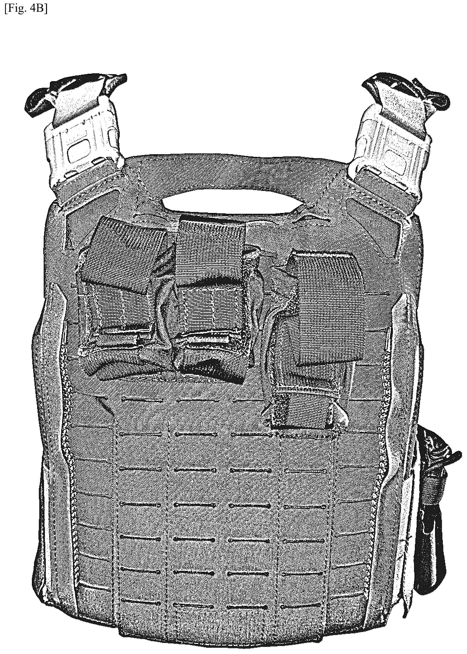 Patent US12345506 Figure 5 – Quick-unfasten protective vest, quick-release system and snap buckle