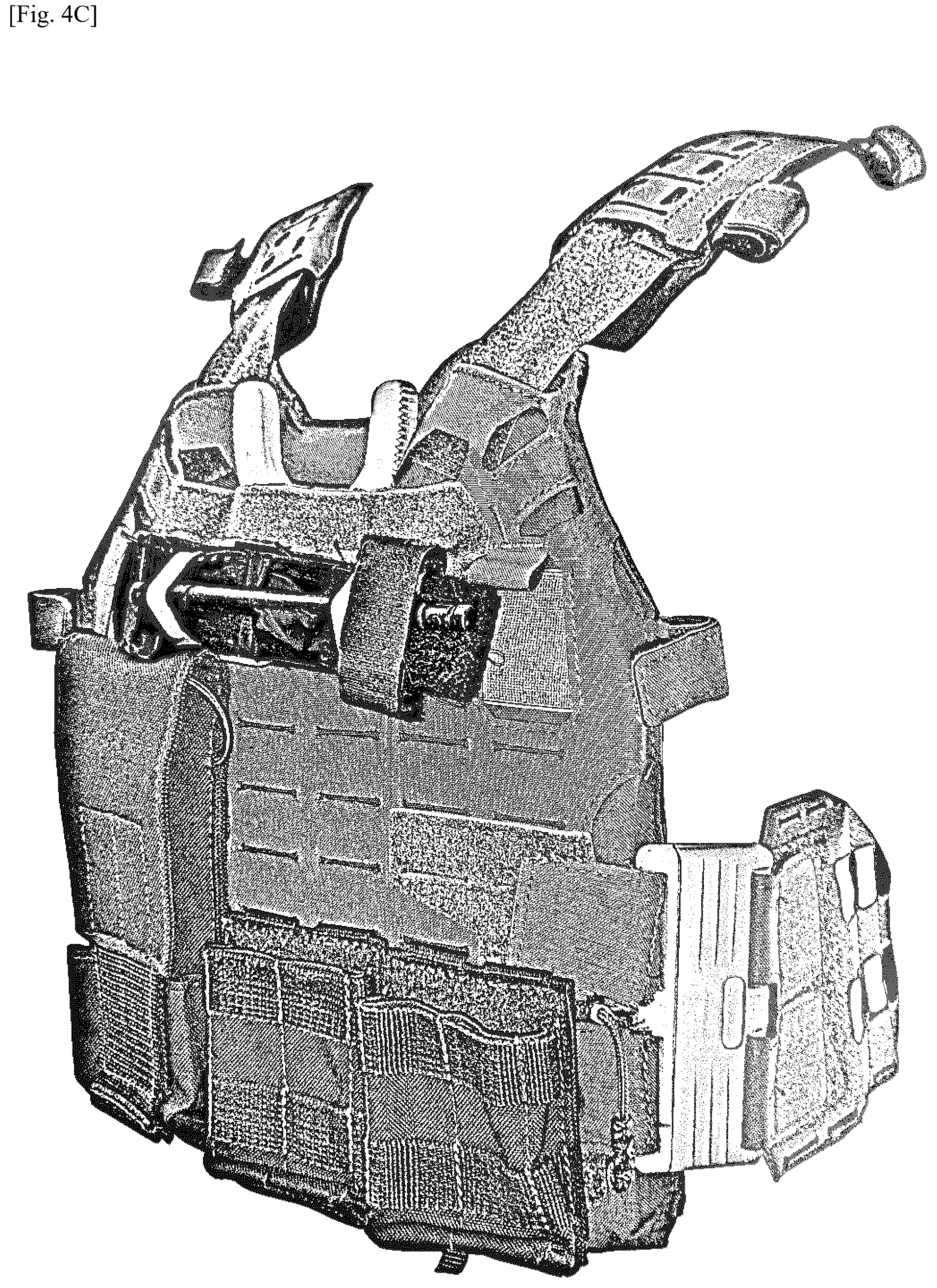 Patent US12345506 Figure 6 – Quick-unfasten protective vest, quick-release system and snap buckle
