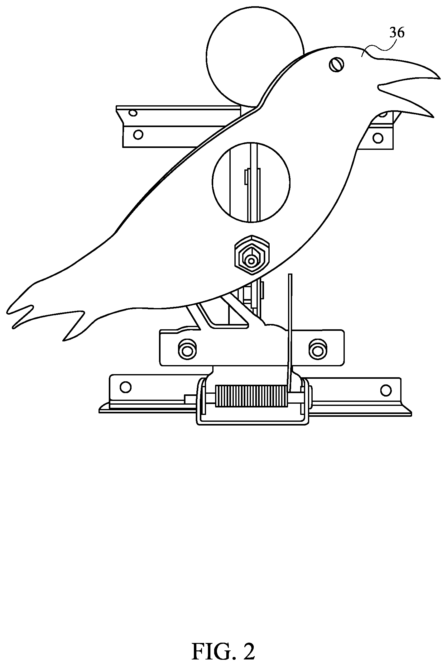 Patent US12345512 Figure 2 – Knockdown-field-target resetting system