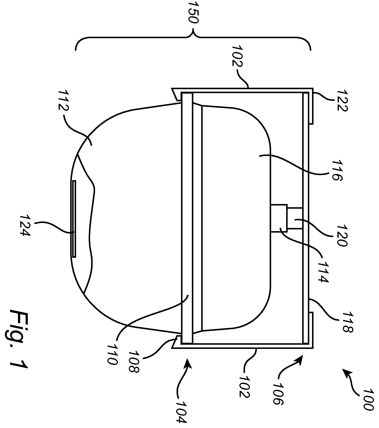 Patent US12345516 Figure 1 – Locking arrangement for a destruction system