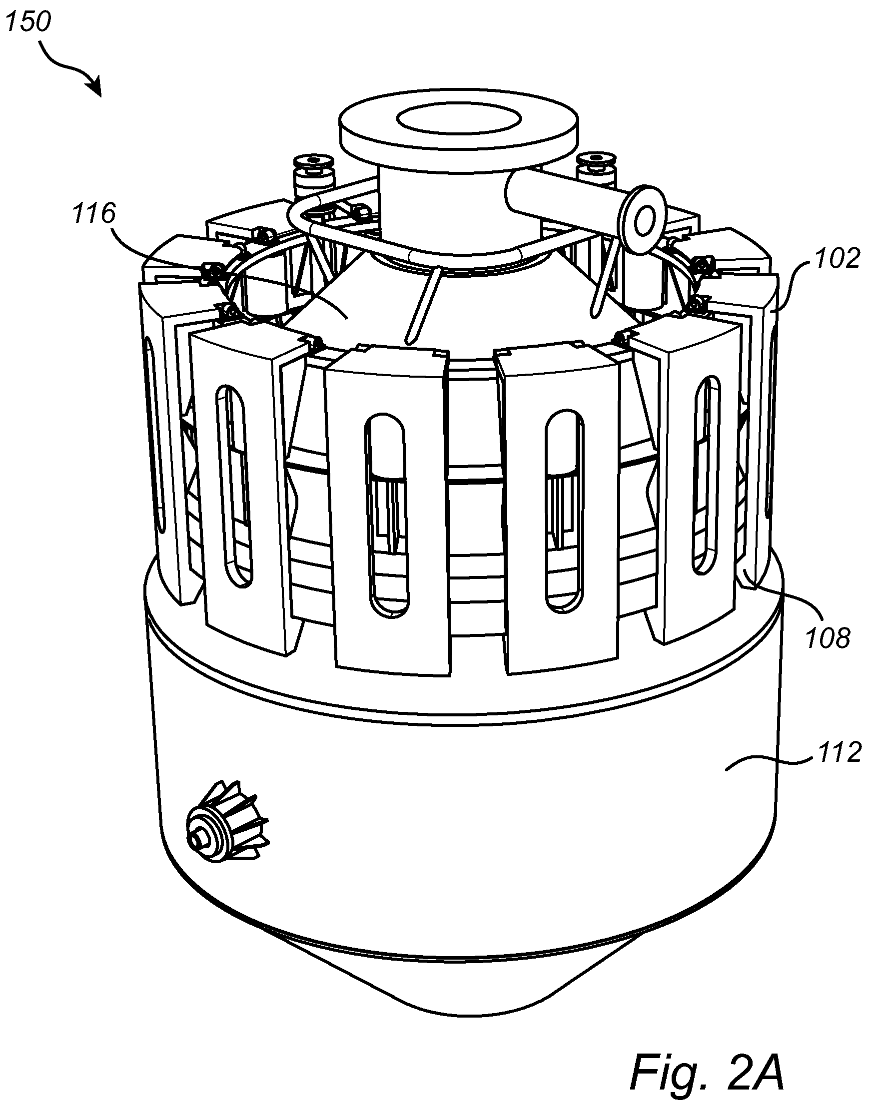 Patent US12345516 Figure 2 – Locking arrangement for a destruction system