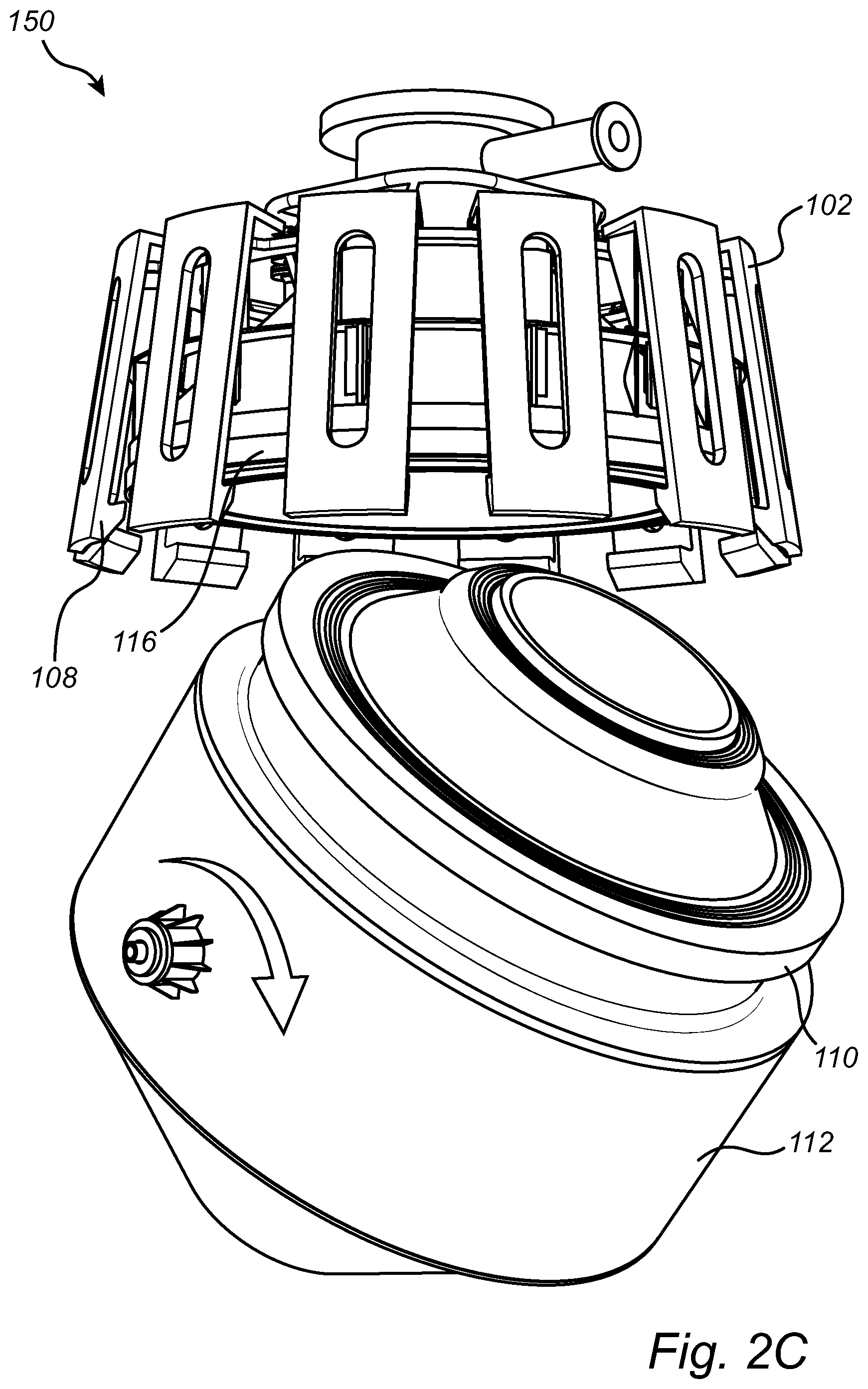 Patent US12345516 Figure 4 – Locking arrangement for a destruction system