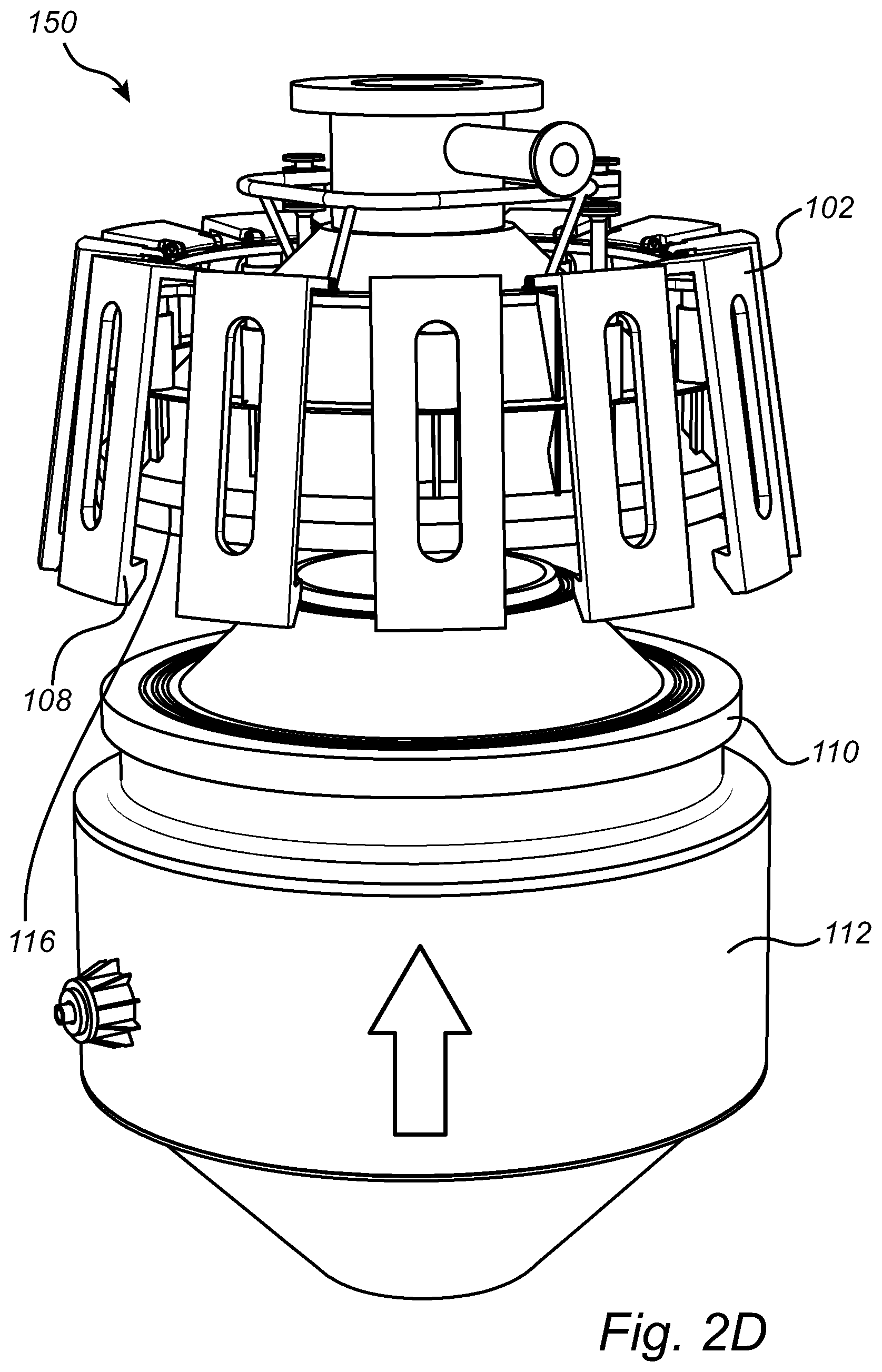 Patent US12345516 Figure 5 – Locking arrangement for a destruction system