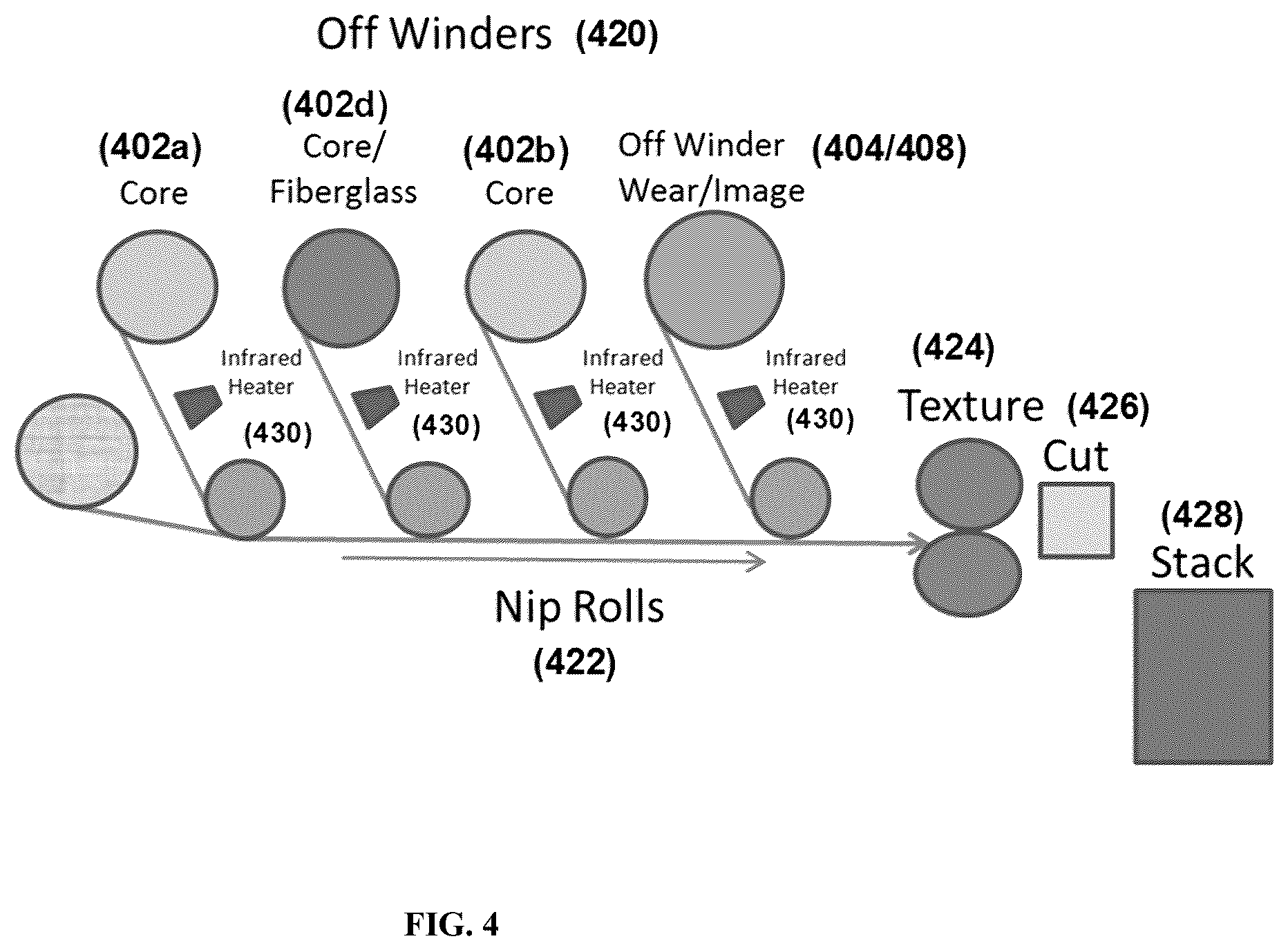 Patent US12345519 Figure 3 – Resilient flooring product and methods of making same