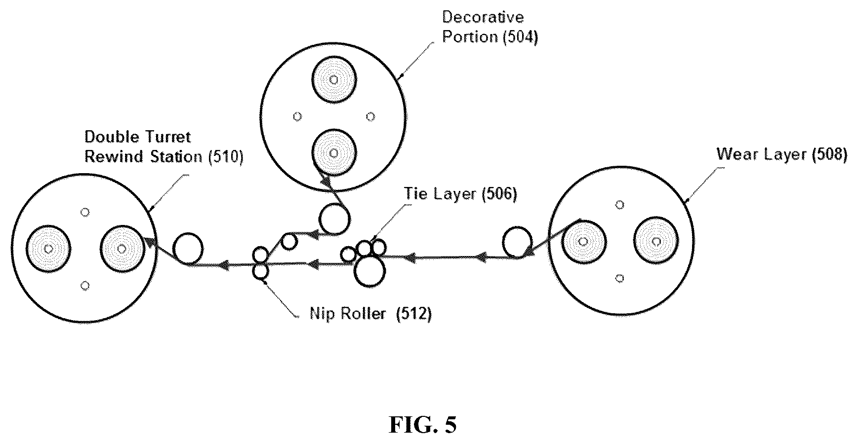 Patent US12345519 Figure 4 – Resilient flooring product and methods of making same