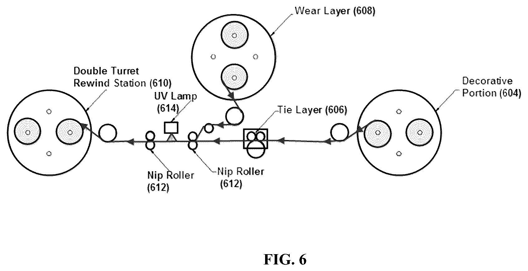 Patent US12345519 Figure 5 – Resilient flooring product and methods of making same