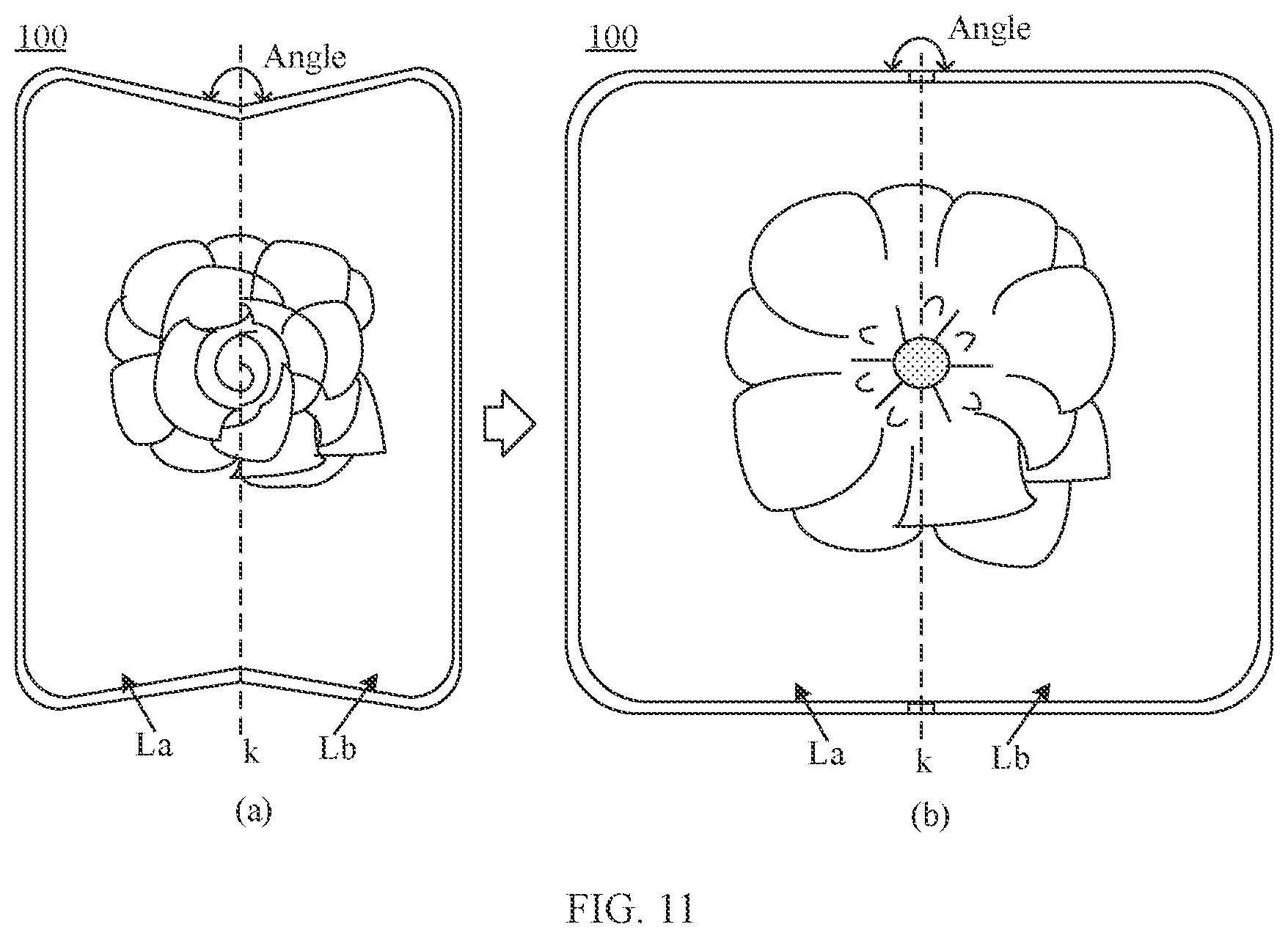 Patent US12345523 Figure 11 – Method for determining foldable screen included angle and associated devices of method