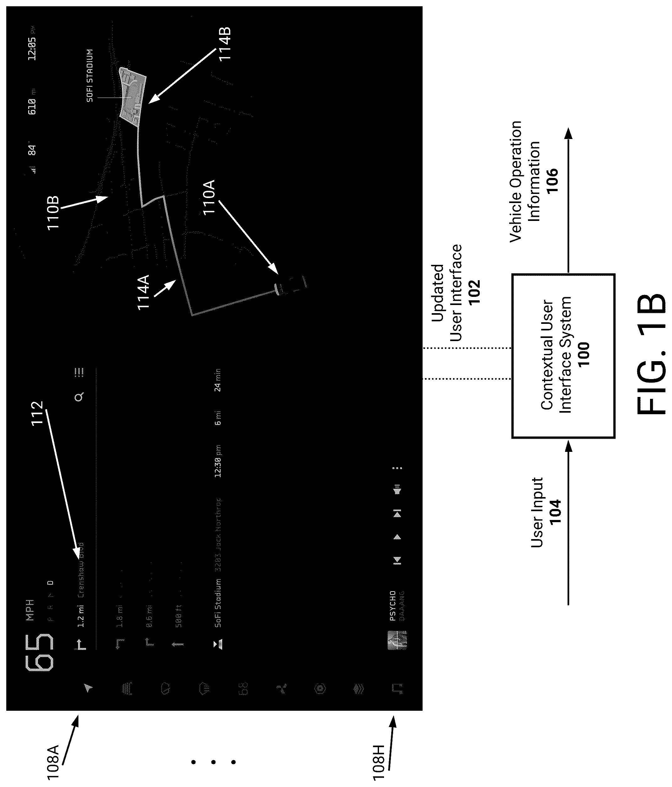 Patent US12345542 Figure 2 – Context sensitive user interface for enhanced vehicle operation