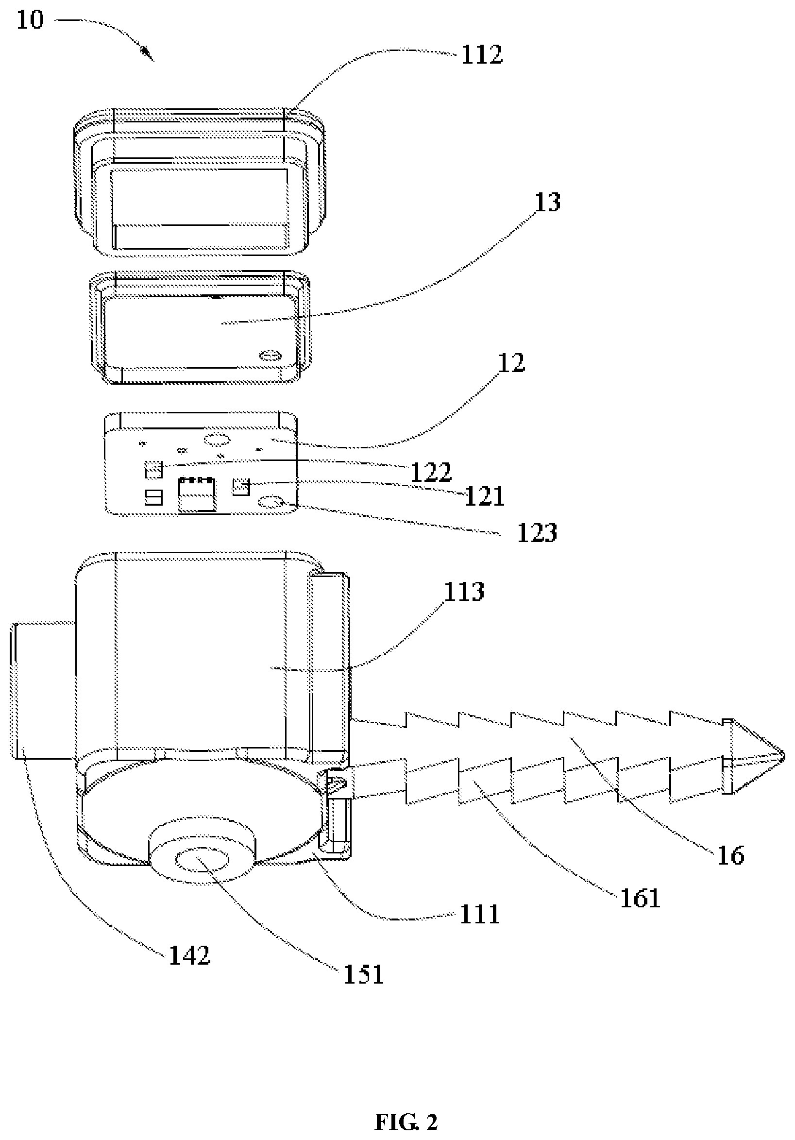 Patent US12345548 Figure 2 – Sensor and heat exchanger
