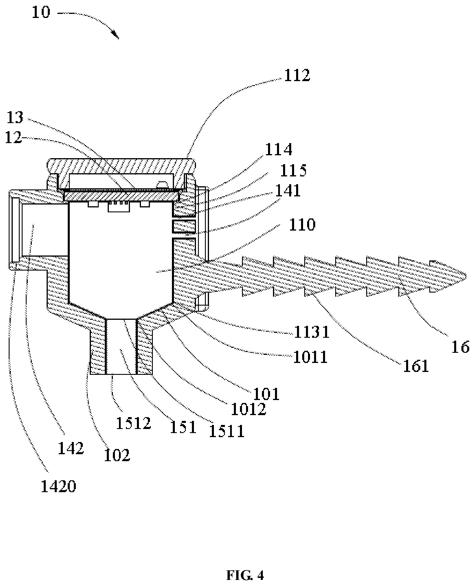 Patent US12345548 Figure 4 – Sensor and heat exchanger