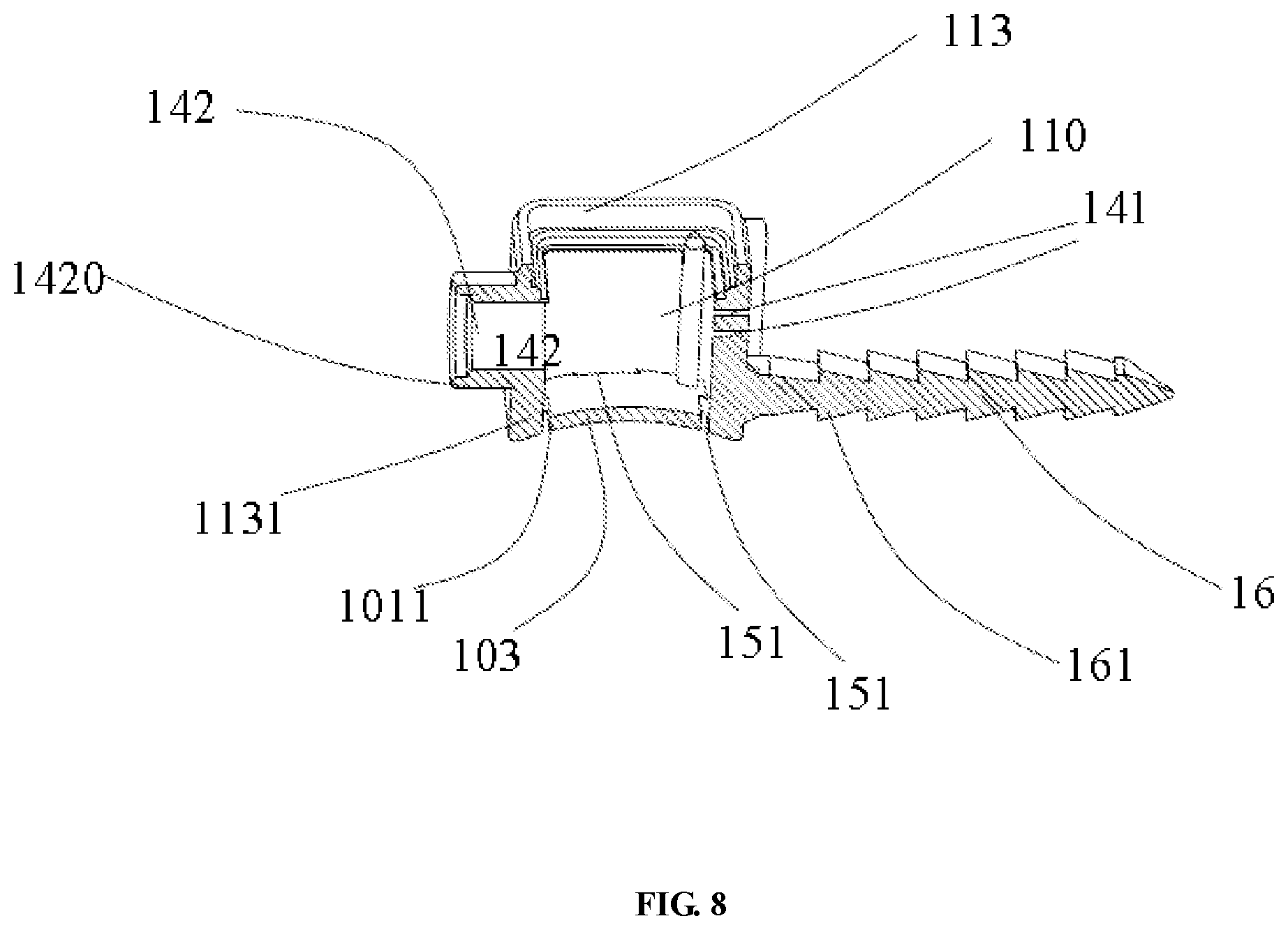Patent US12345548 Figure 8 – Sensor and heat exchanger