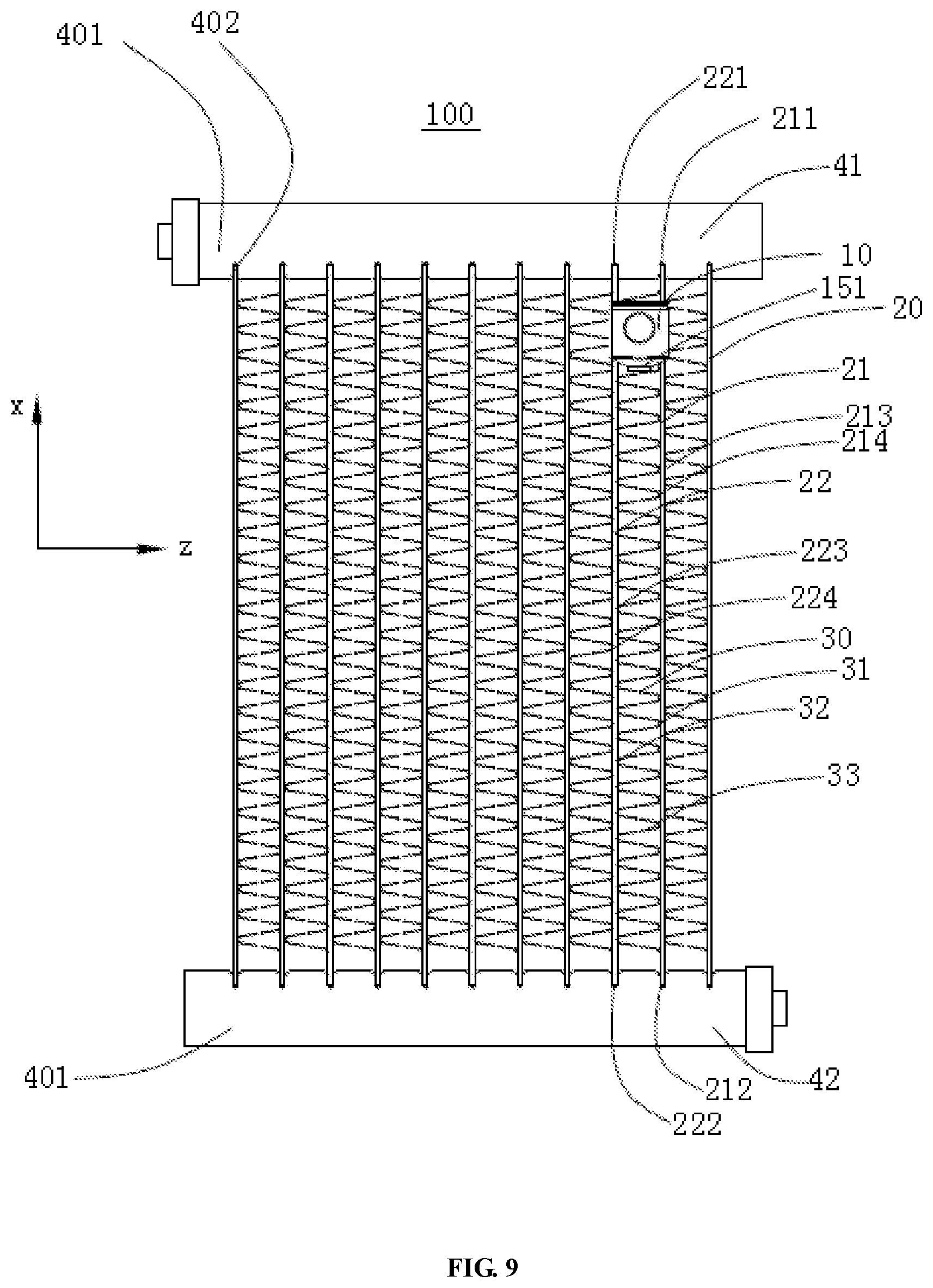 Patent US12345548 Figure 9 – Sensor and heat exchanger