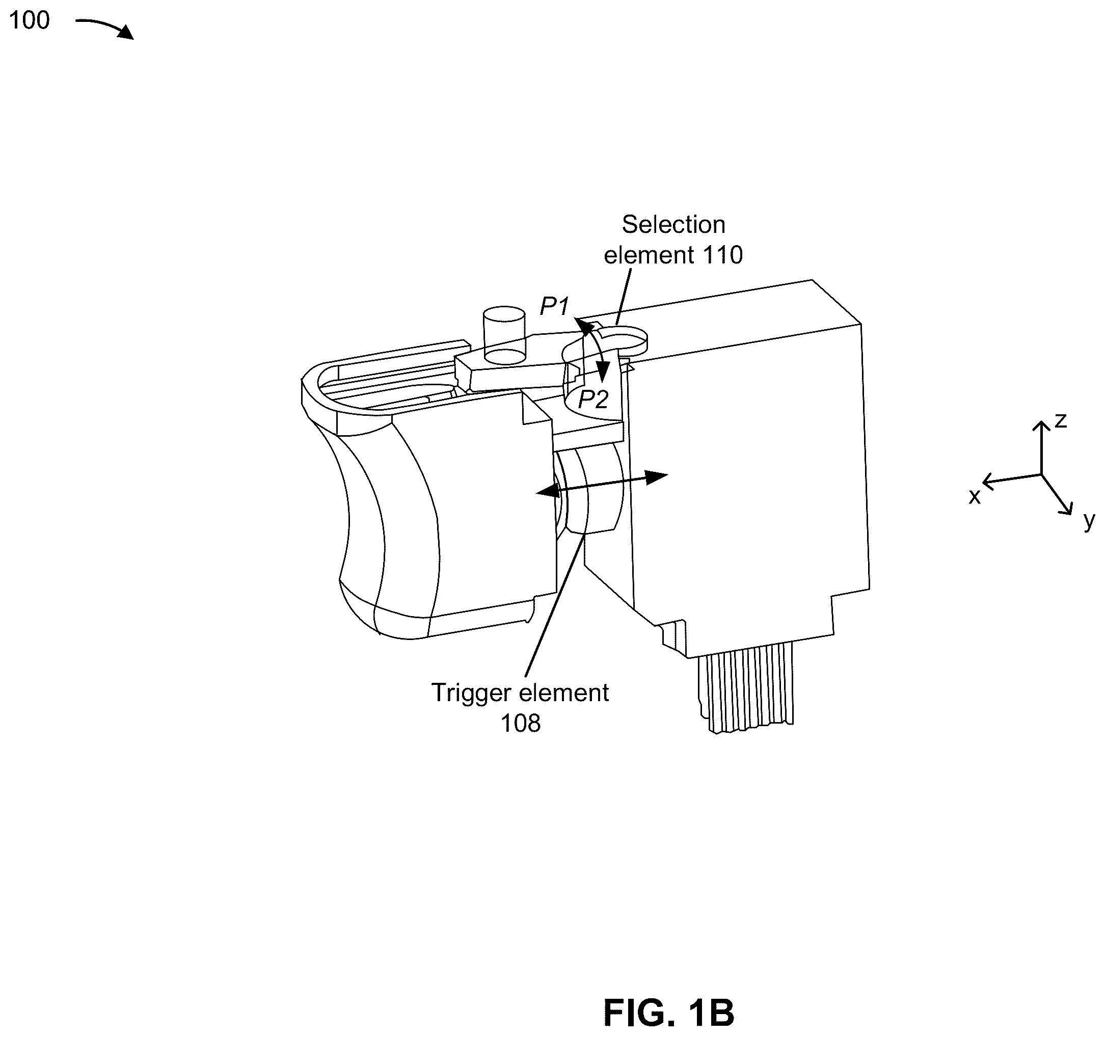 Patent US12345551 Figure 2 – Contactless magnetic sensing trigger system