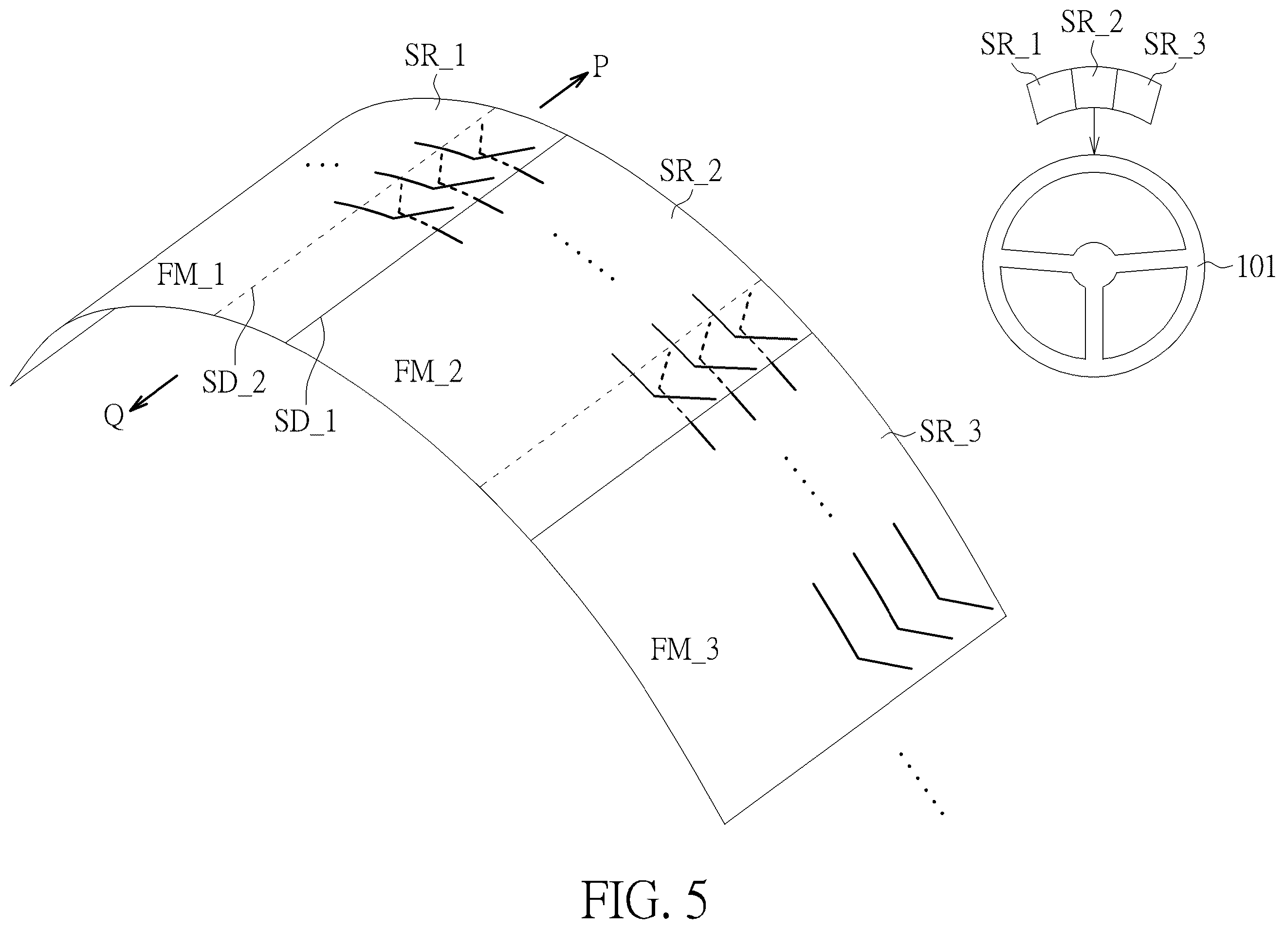 Patent US12345552 Figure 5 – Flexible capacitive touch sensing device and HOD device