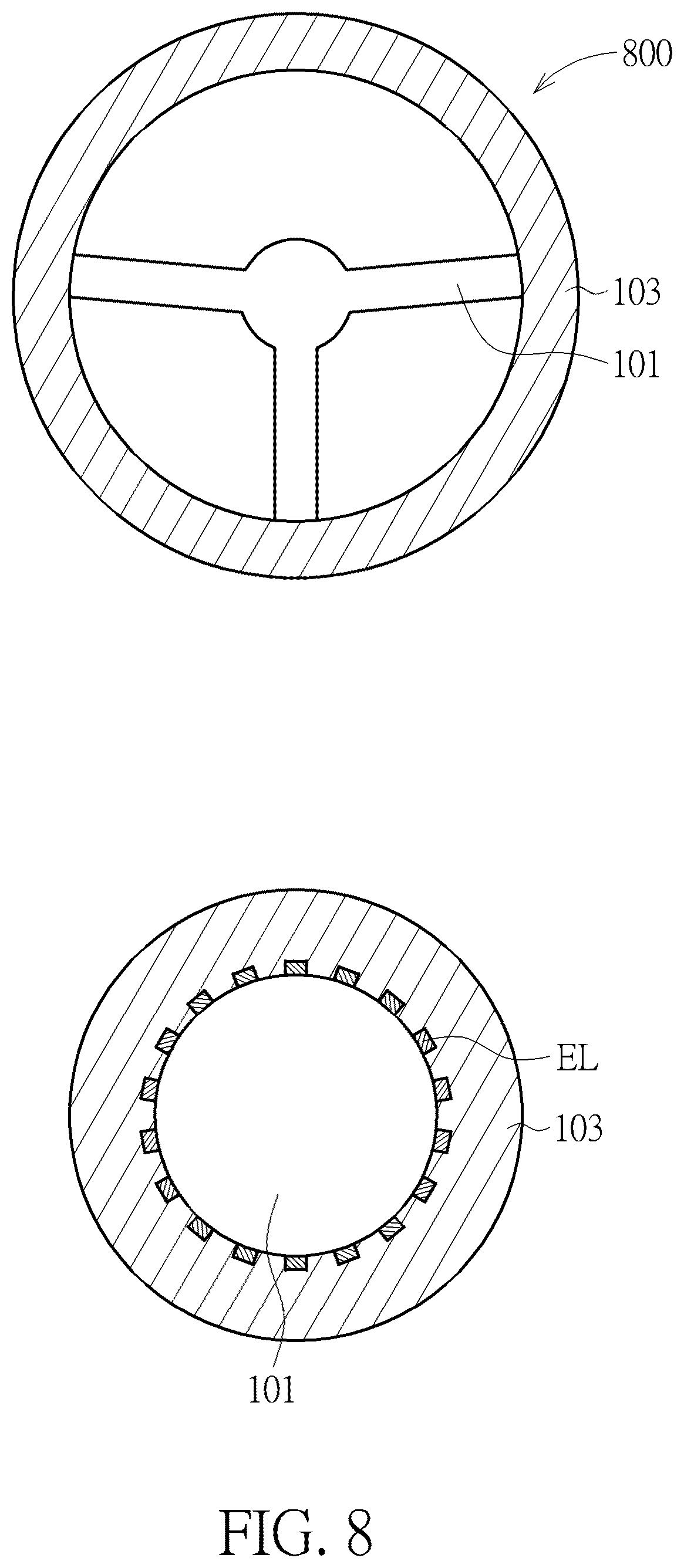 Patent US12345552 Figure 8 – Flexible capacitive touch sensing device and HOD device