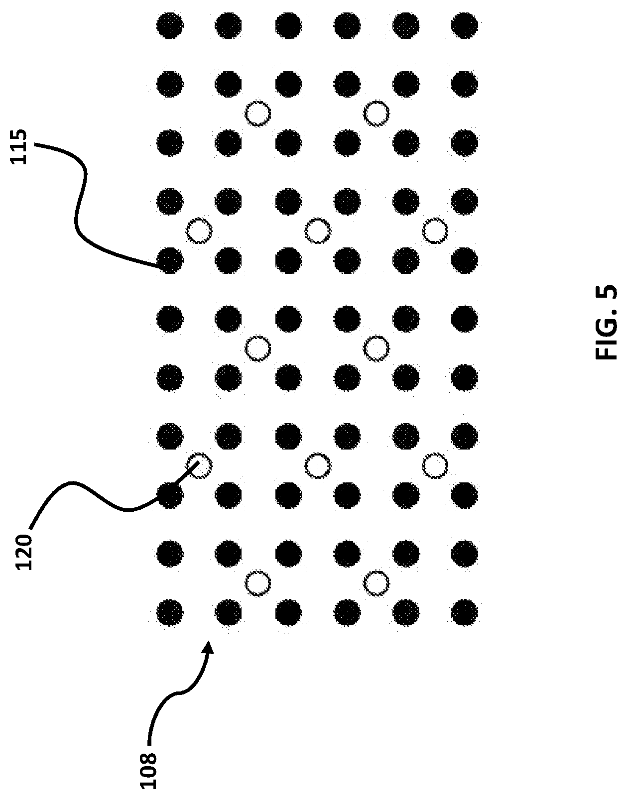 Patent US12345575 Figure 6 – Phonon disruptors for increased thermal resistance without sacrificing electrical signal quality in thermal sensors