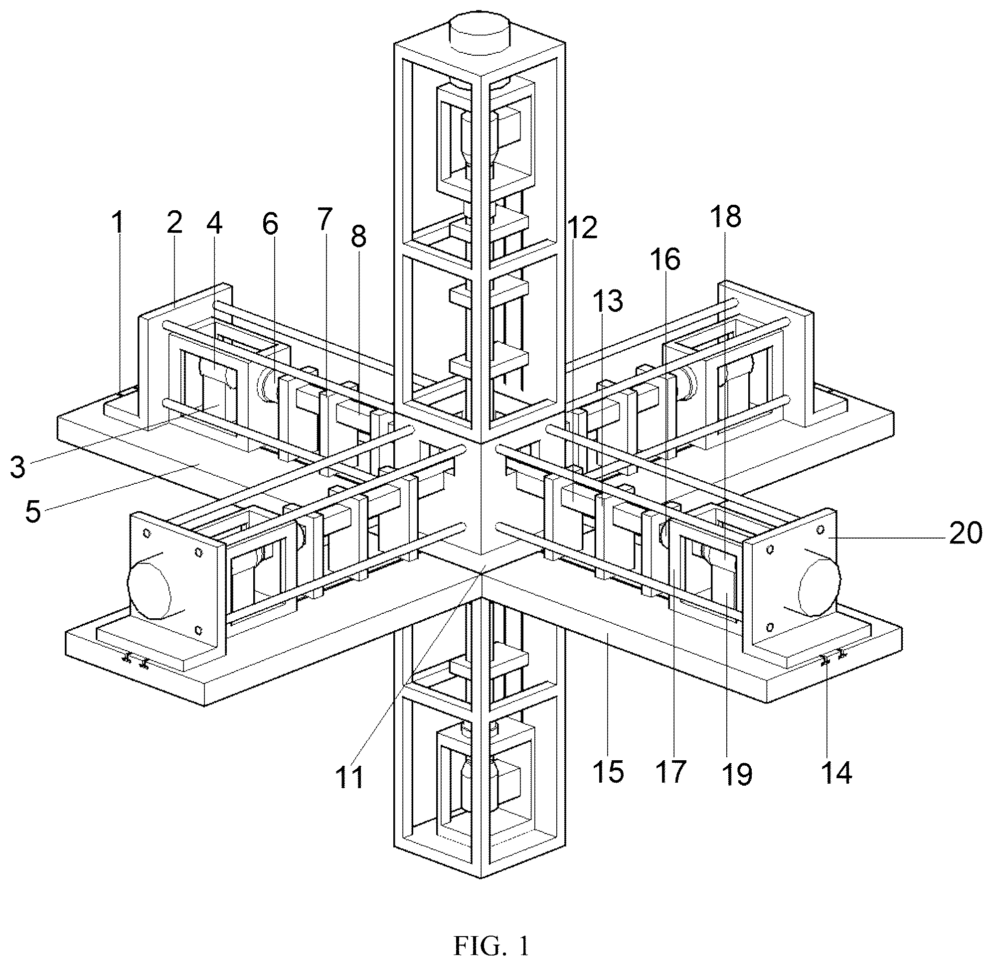 Patent US12345581 Figure 1 – Fixture applied to sticking strain gauge on Hopkinson square bar and use method thereof