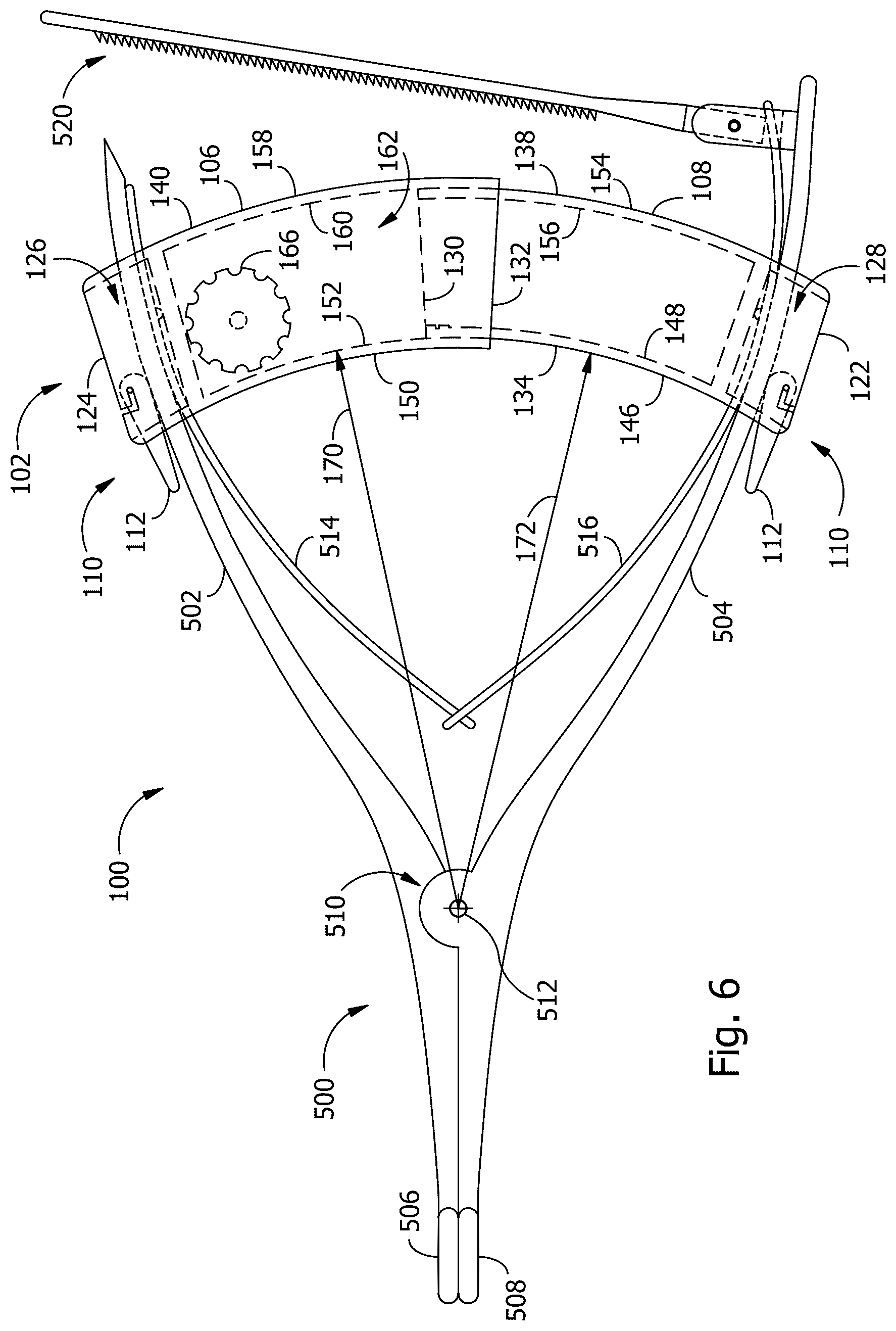 Patent US12345590 Figure 5 – Measurement instrument for measuring force and displacement data from a surgical spreader