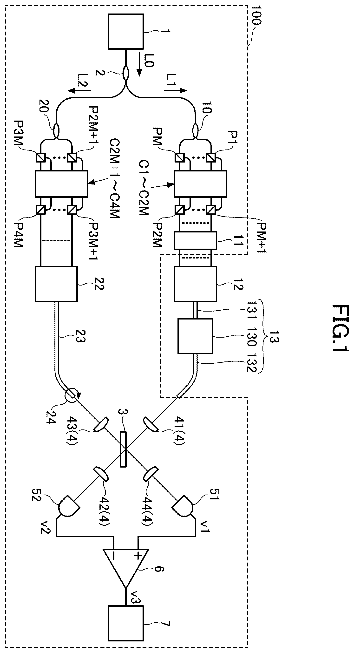 Patent US12345597 — Mode-dependent loss measurement device and mode-dependent loss measurement method — Figure 1