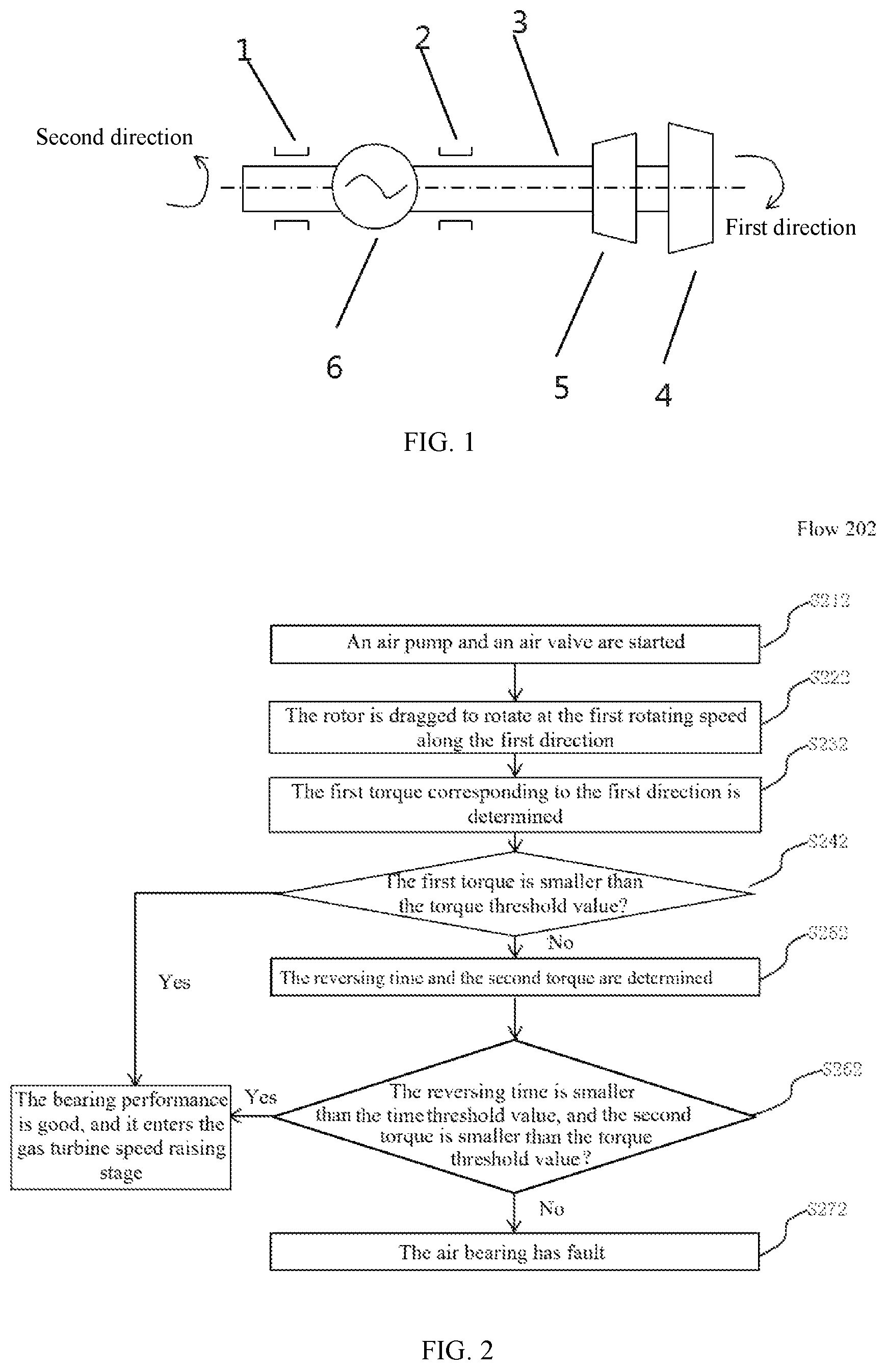 Patent US12345598 Figure 1 – Bearing detection method, bearing detection system, method for starting gas turbine and system for starting gas turbine