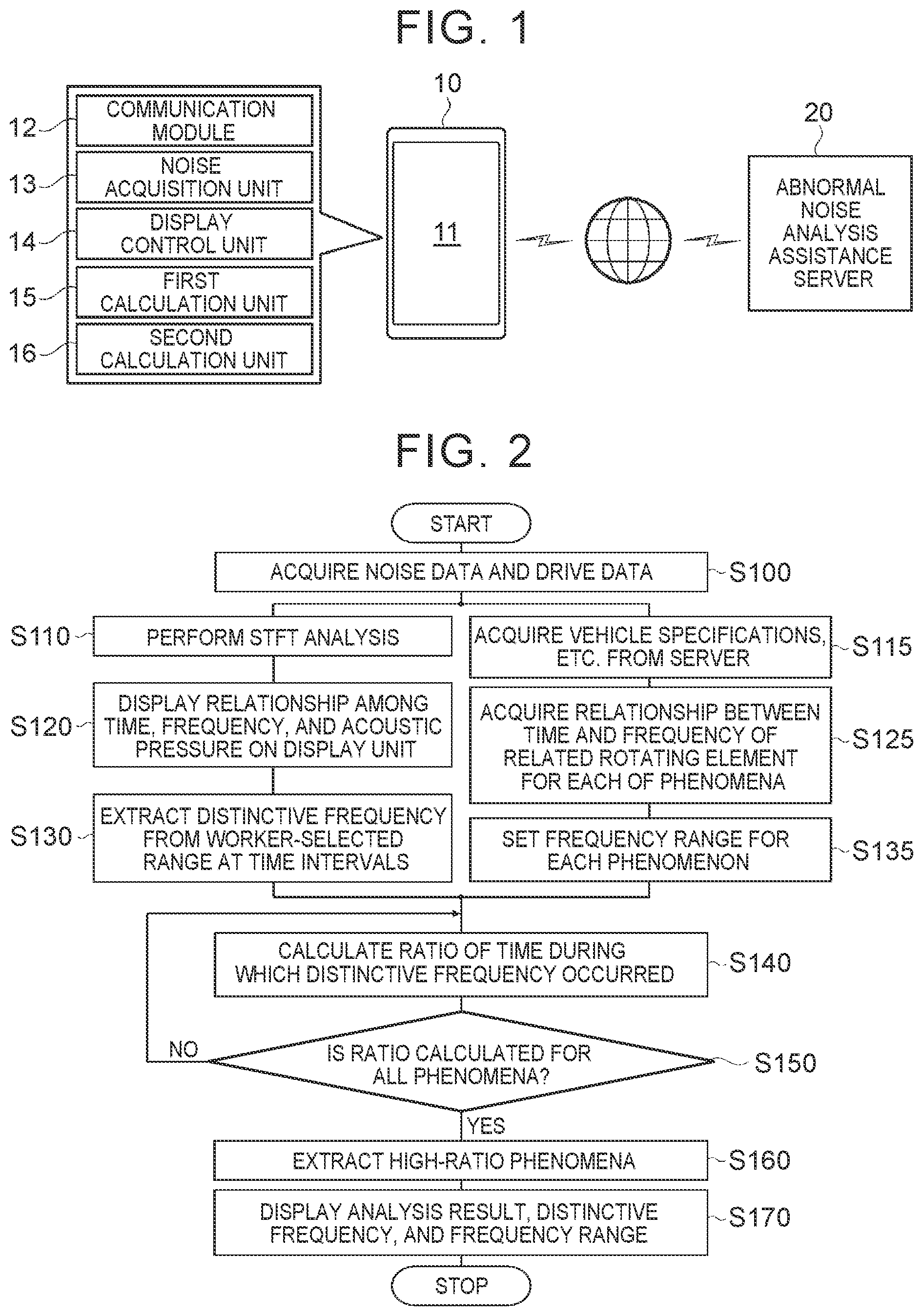 Patent US12345602 Figure 1 – Abnormal noise analysis device and method