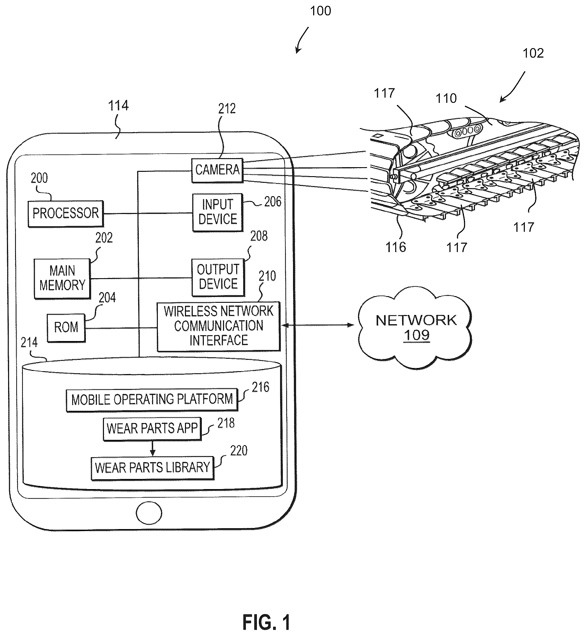 Patent US12345605 — System, apparatus, computer program product, and method for determining track pitch distance measurement — Figure 1