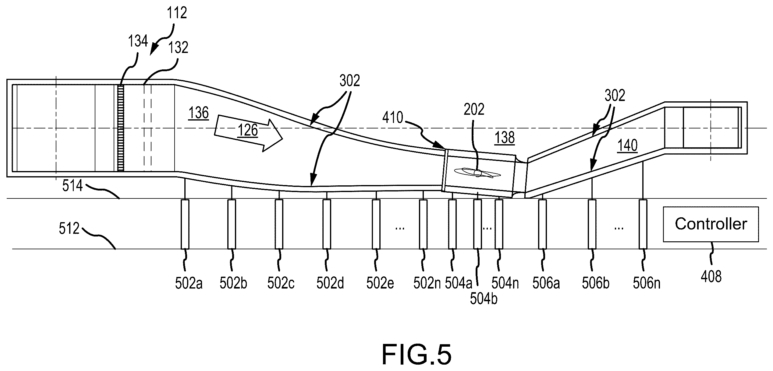 Patent US12345612 Figure 5 – Translating sections of an icing wind tunnel to expand water droplet range