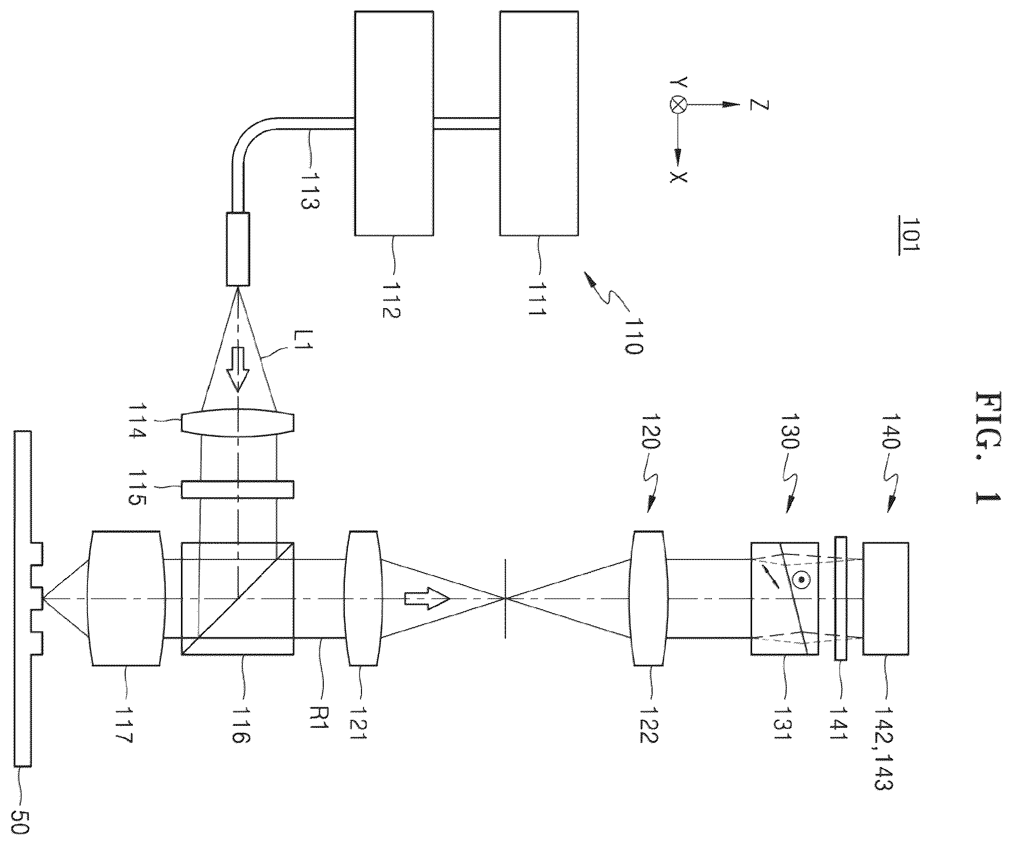 Patent US12345626 Figure 1 – Ellipsometer and apparatus for inspecting semiconductor device including the ellipsometer