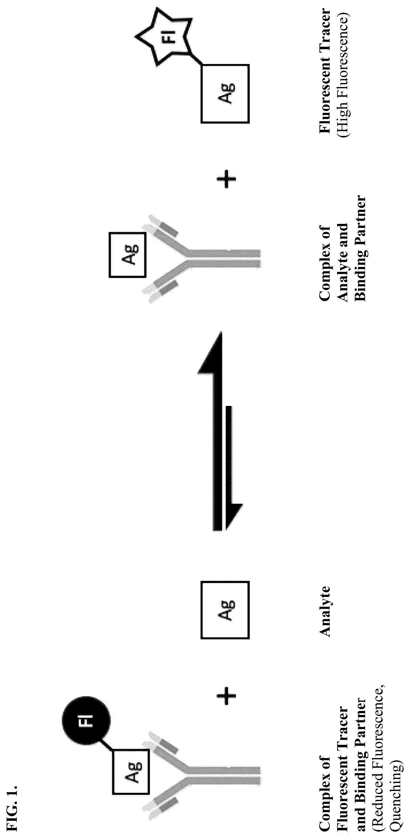 Patent US12345641 Figure 1 – Fluorescence quenching immunoassay