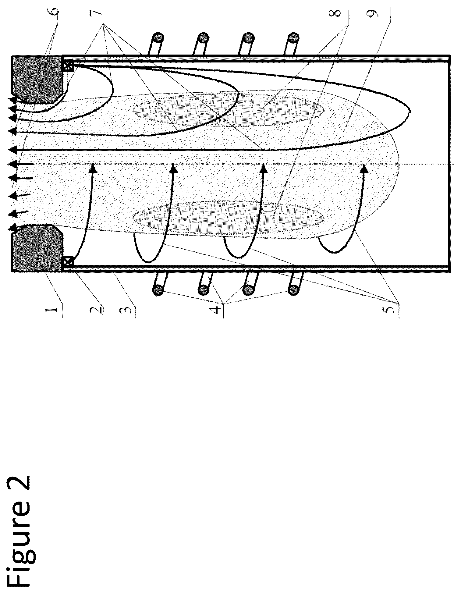 Patent US12345650 Figure 2 – Inductively coupled plasma torch with reverse vortex flow and method of operation