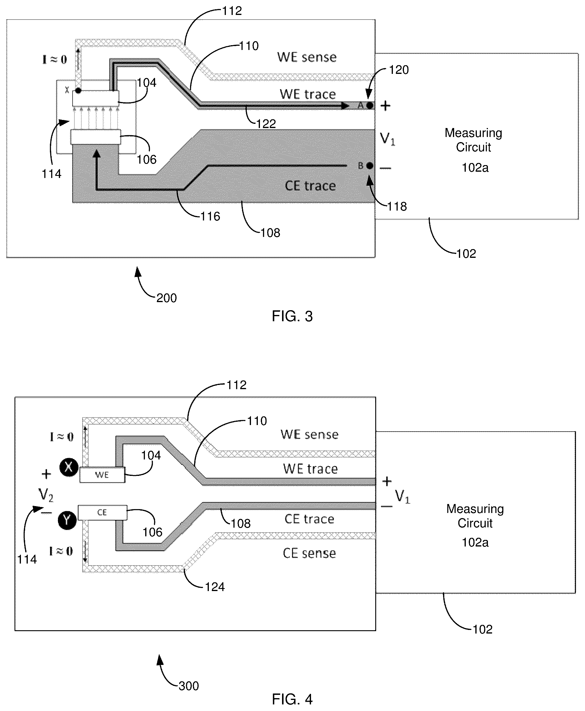 Patent US12345672 Figure 2 – Methods of correcting for uncompensated resistances in the conductive elements of biosensors, as well as devices and systems incorporating the same