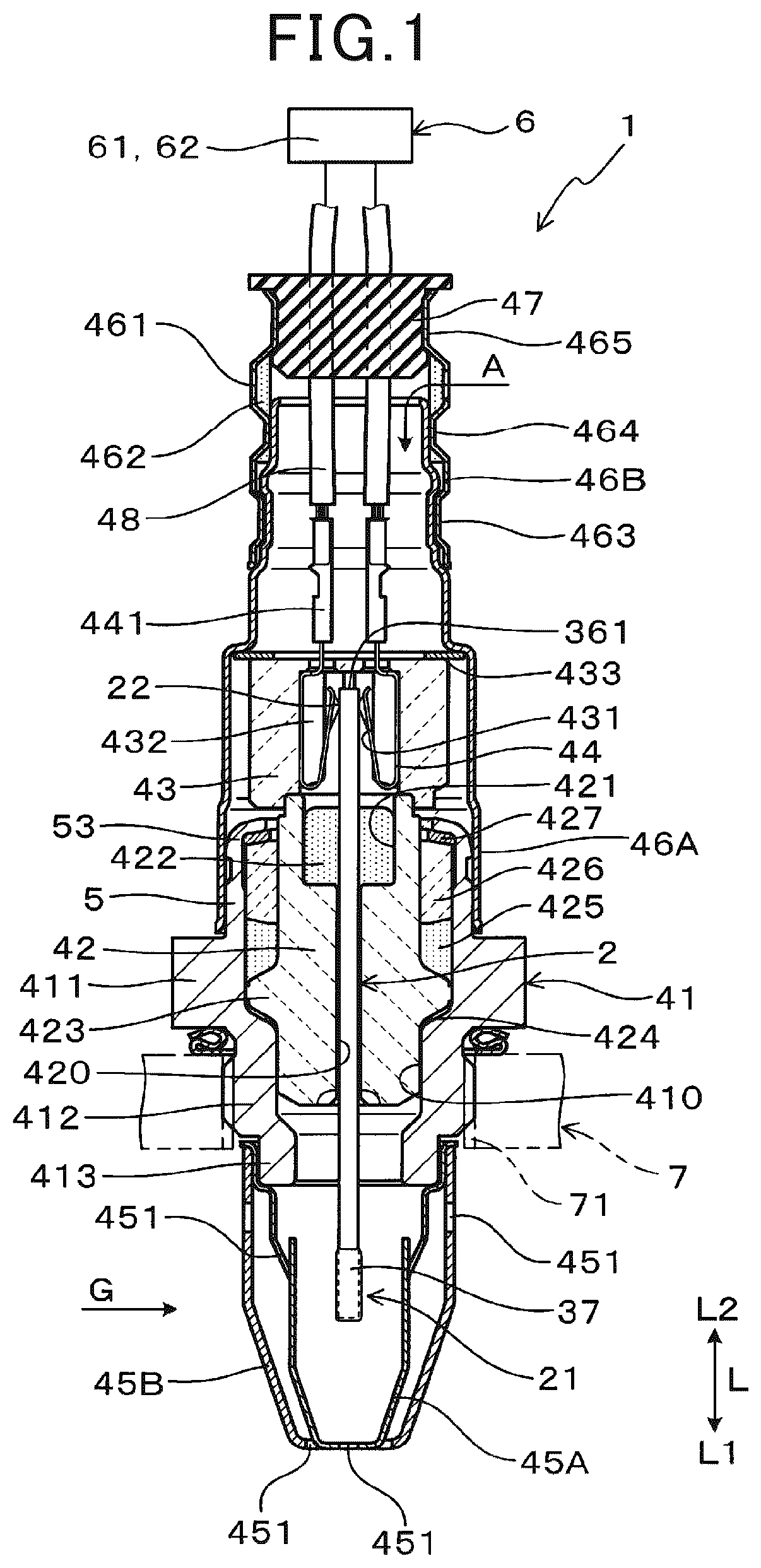Patent US12345674 Figure 1 – Gas sensor and method of manufacture thereof