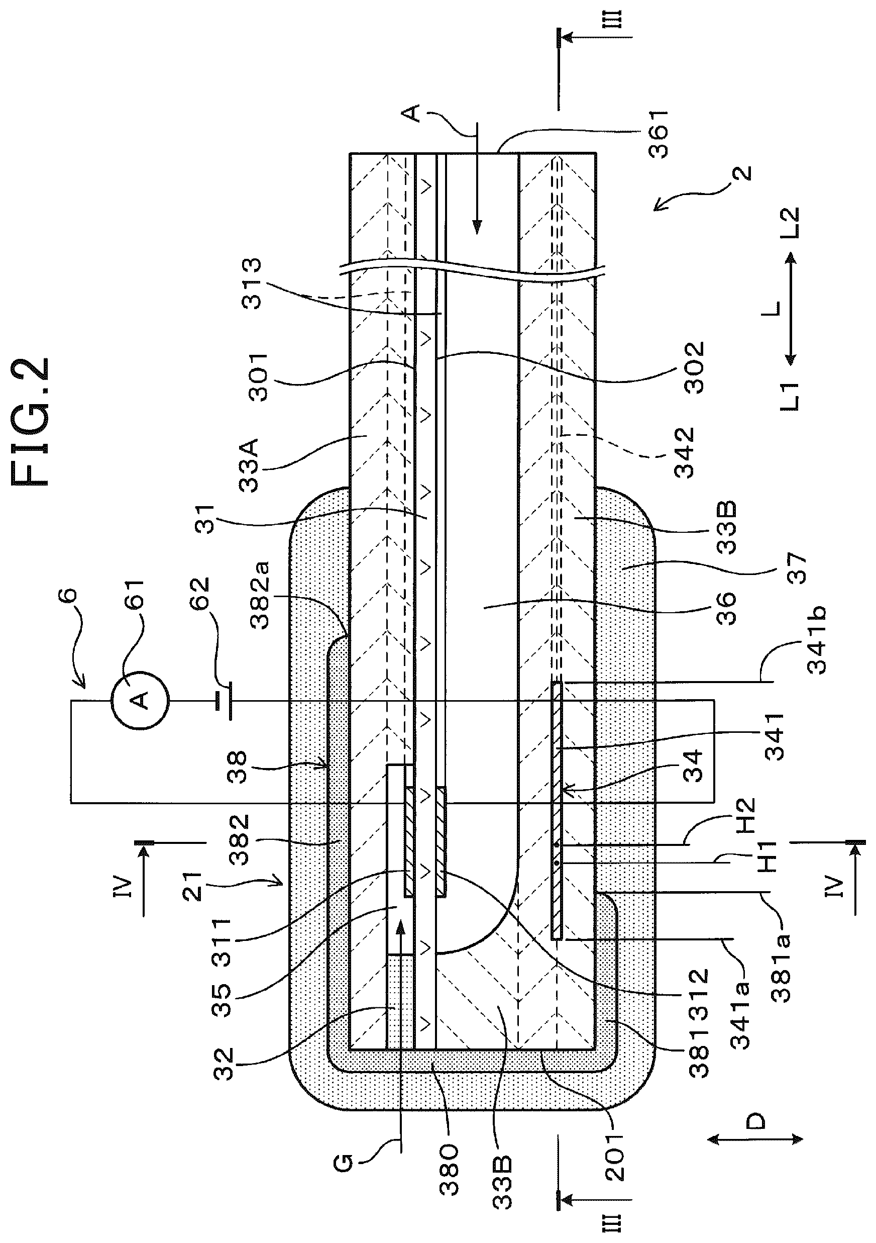 Patent US12345674 Figure 2 – Gas sensor and method of manufacture thereof