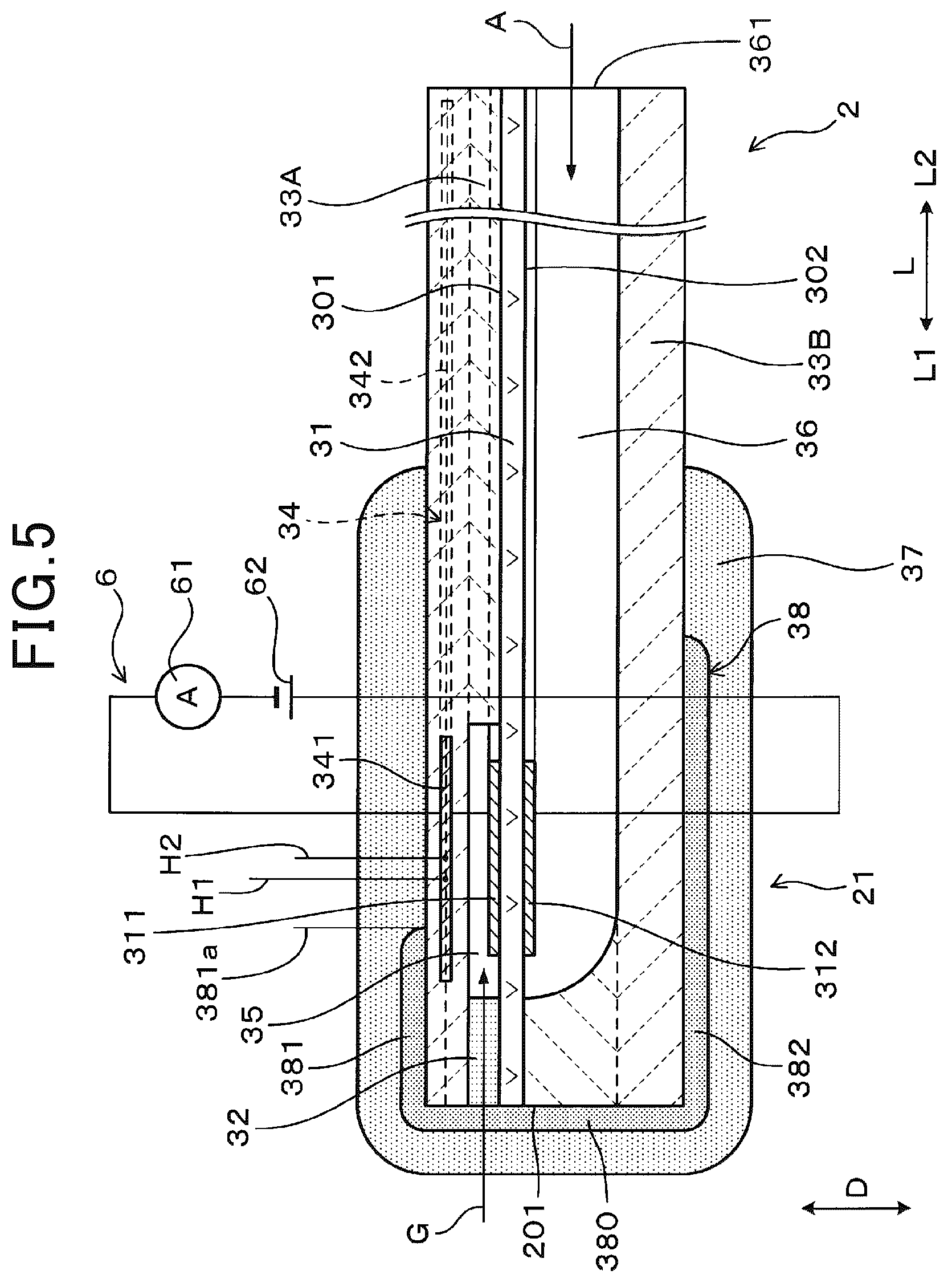 Patent US12345674 Figure 5 – Gas sensor and method of manufacture thereof