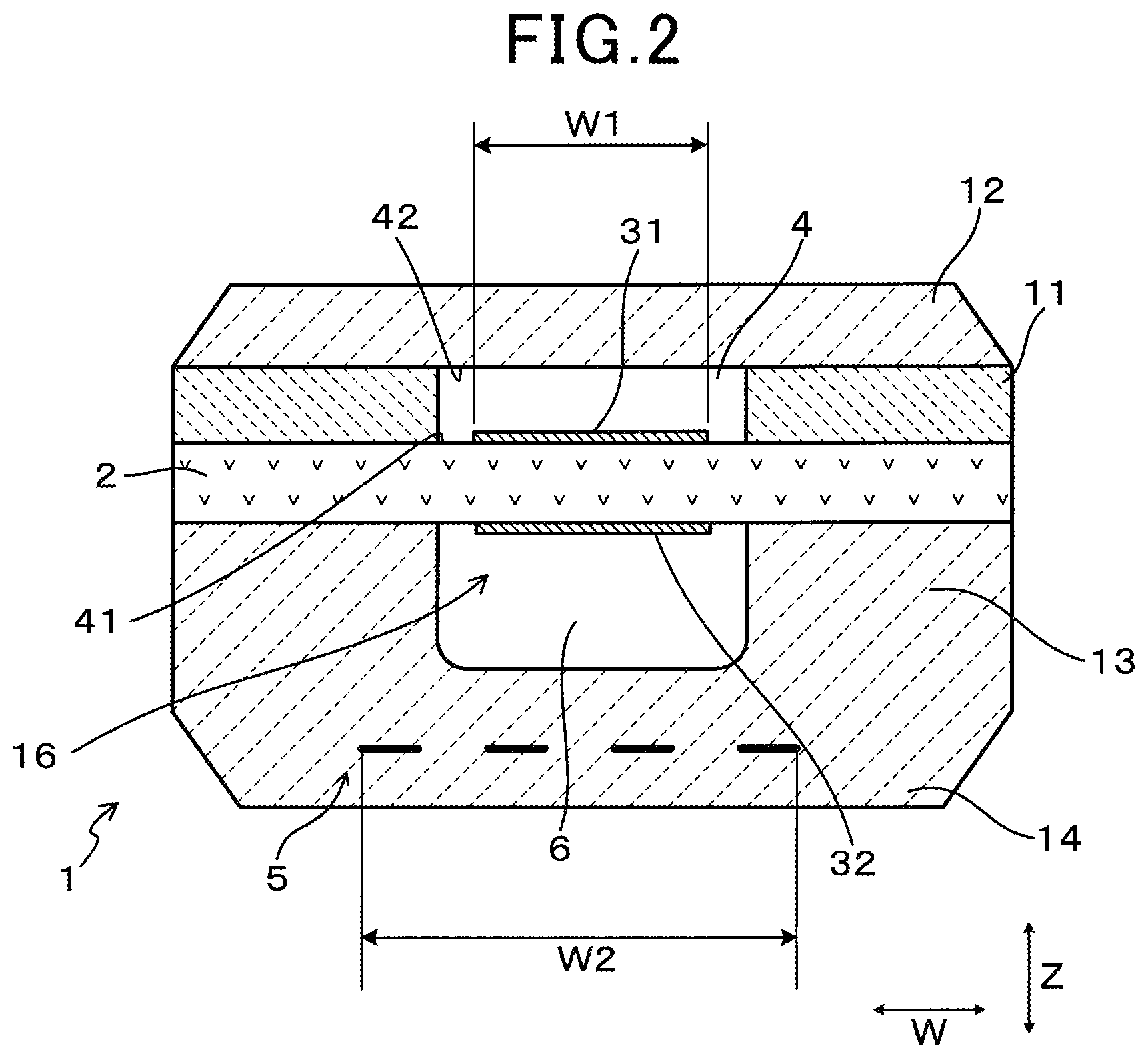 Patent US12345675 Figure 2 – Gas sensor element
