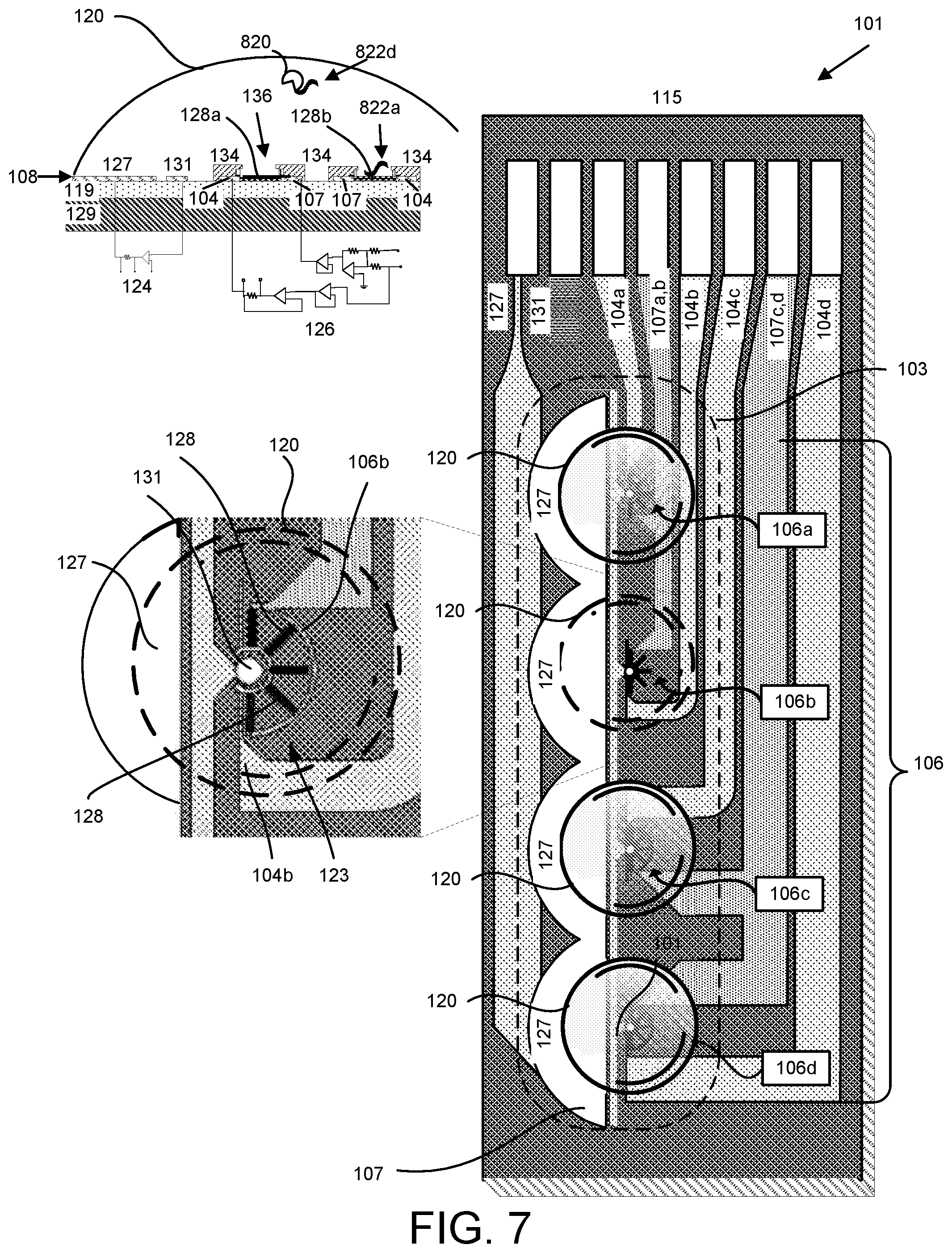 Patent US12345677 Figure 6 – Integrated circuit with 2D FETs for direct and indirect target signal measurement