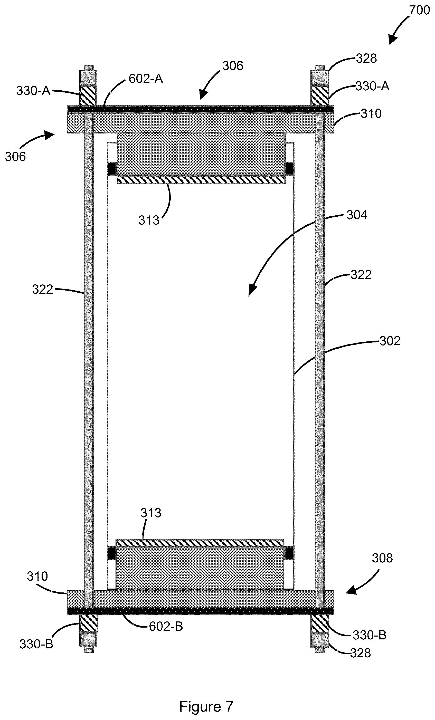 Patent US12345688 Figure 6 – Dynamic axial compression for preparative columns using external compression
