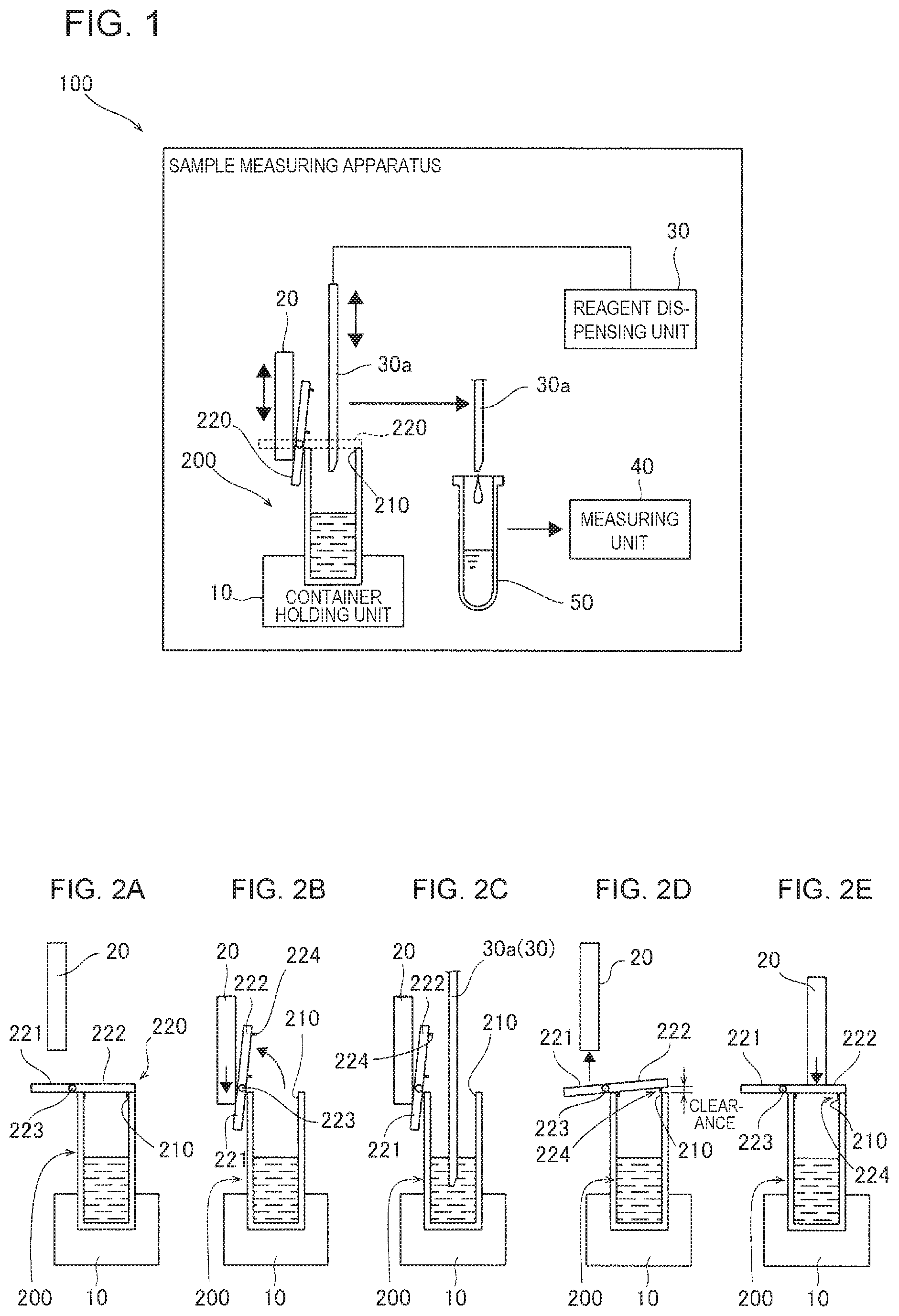 Patent US12345724 Figure 1 – Sample measuring apparatus, reagent container, and method of measuring sample