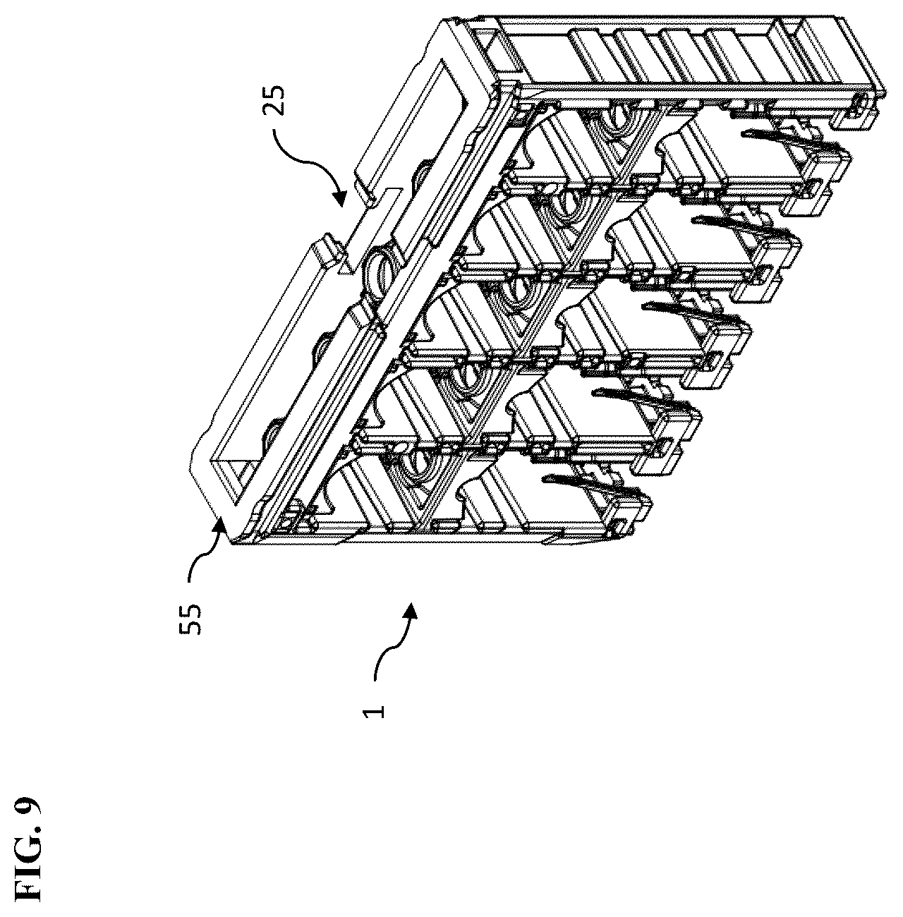 Patent US12345725 Figure 5 – Rack for automated analyzer