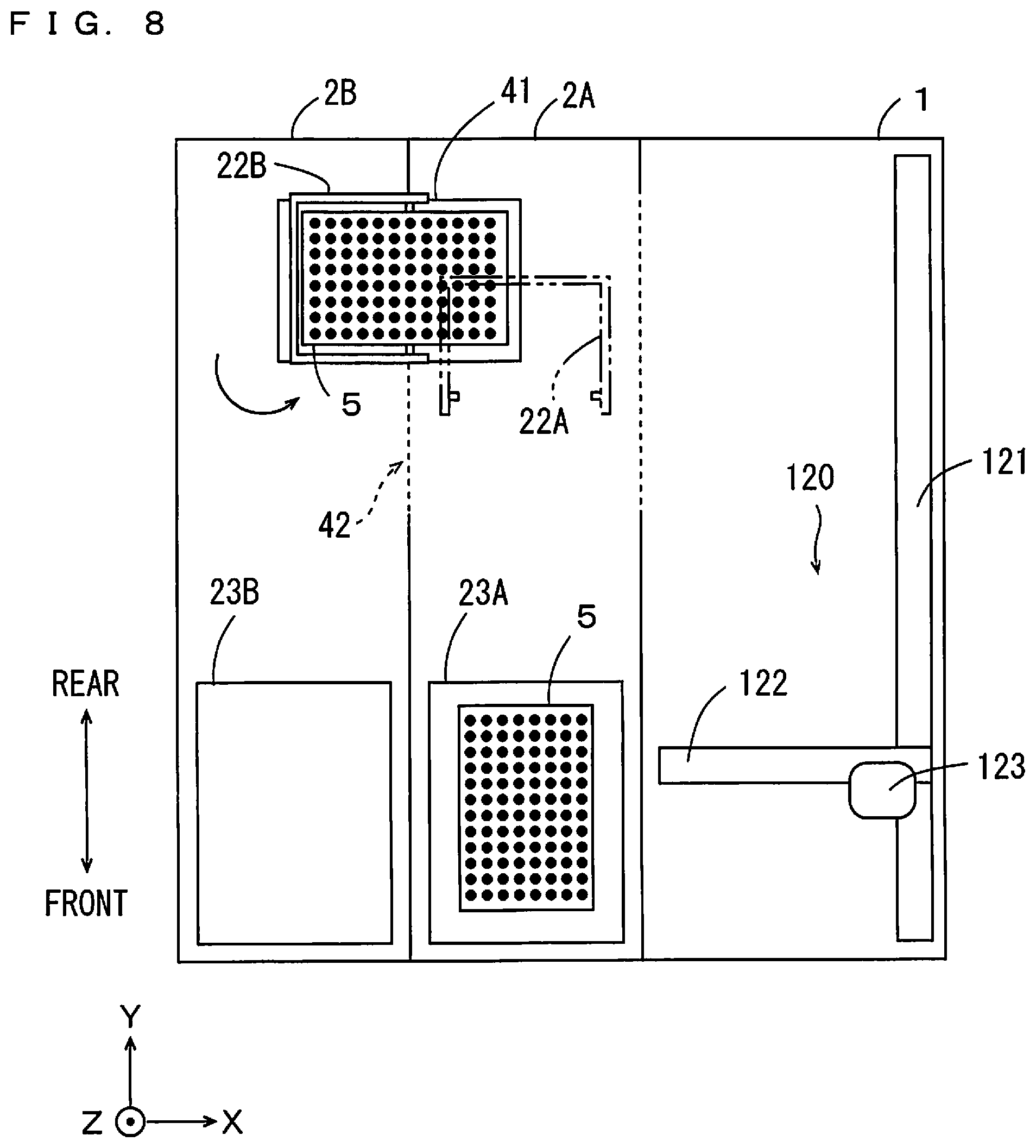 Patent US12345726 Figure 8 – Plate changer