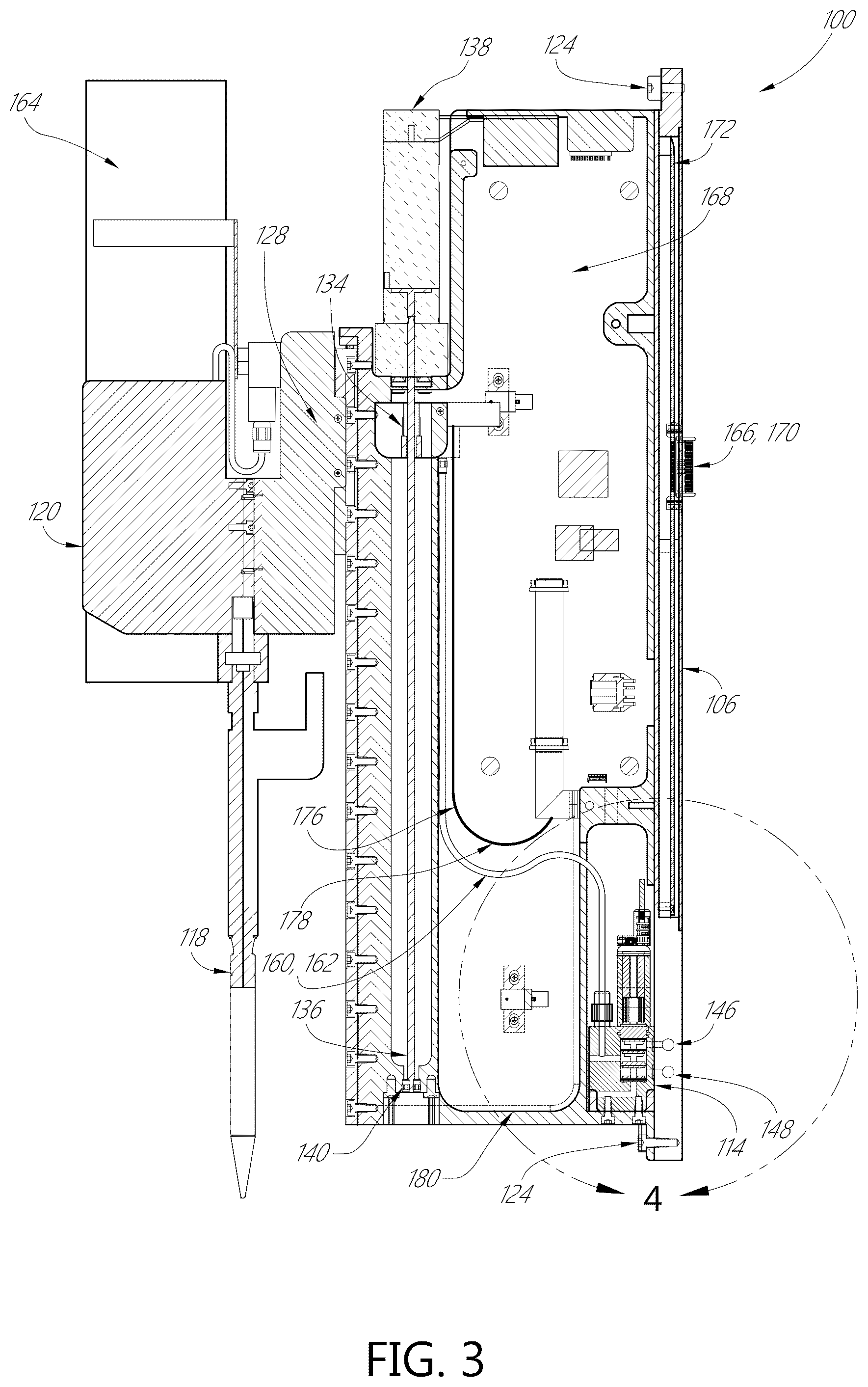 Patent US12345729 Figure 4 – Liquid dispenser with manifold mount for modular independently-actuated pipette channels