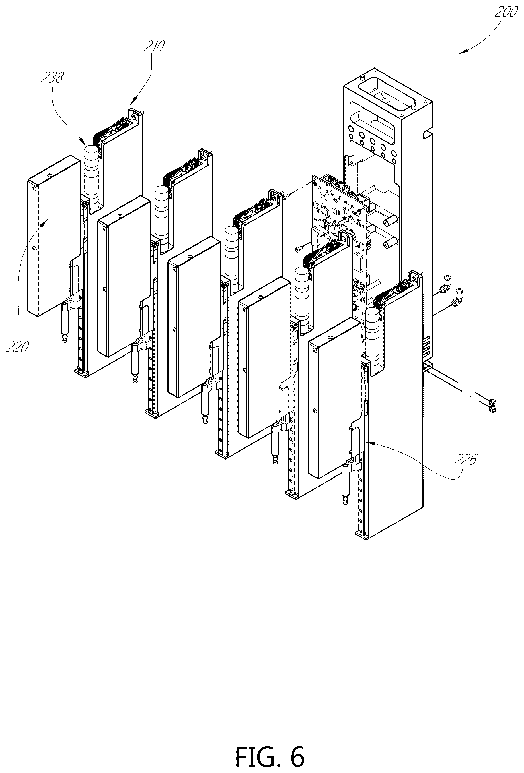 Patent US12345729 Figure 7 – Liquid dispenser with manifold mount for modular independently-actuated pipette channels