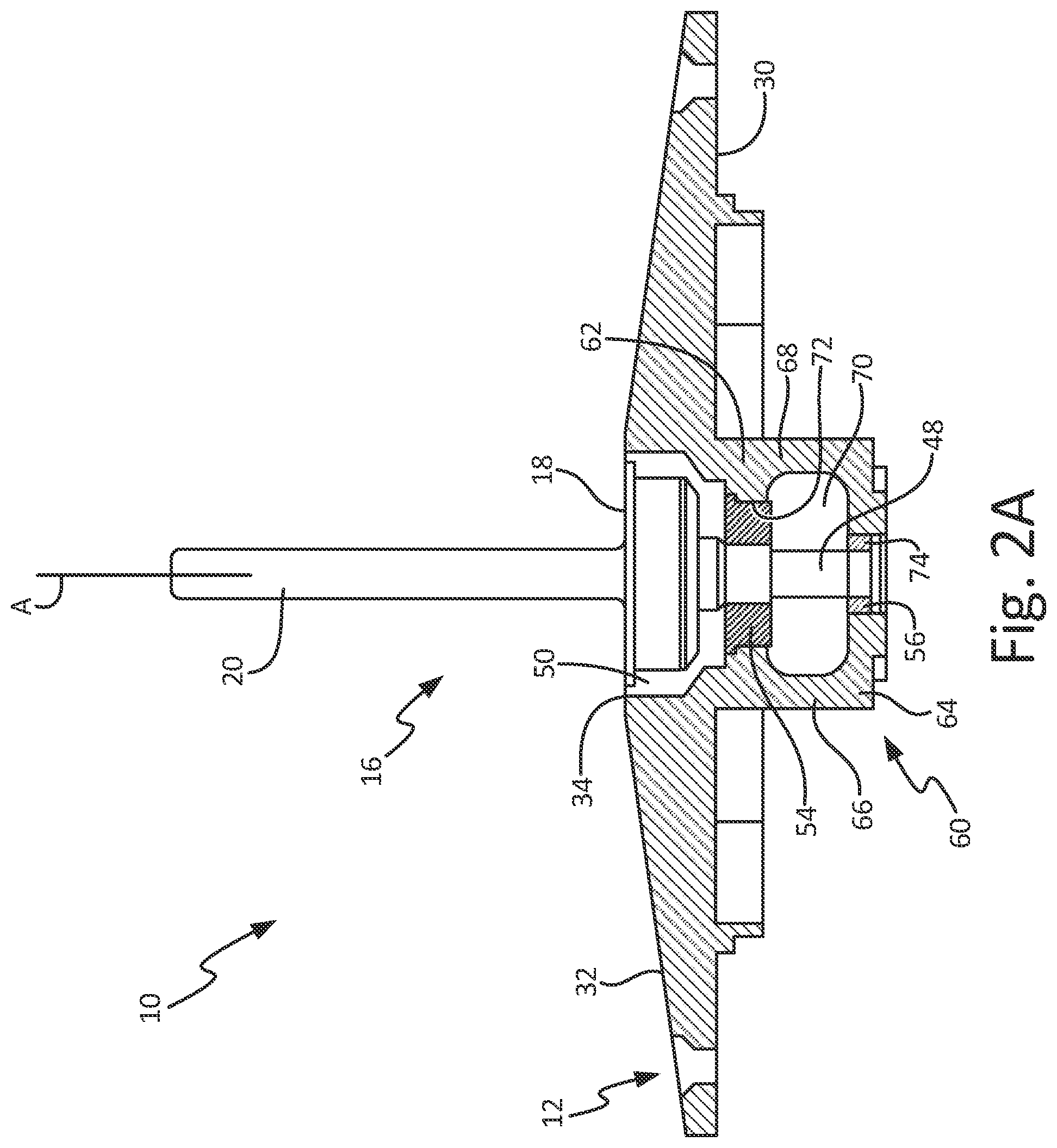 Patent US12345731 Figure 4 – Angle of attack sensor with integral bearing support cage