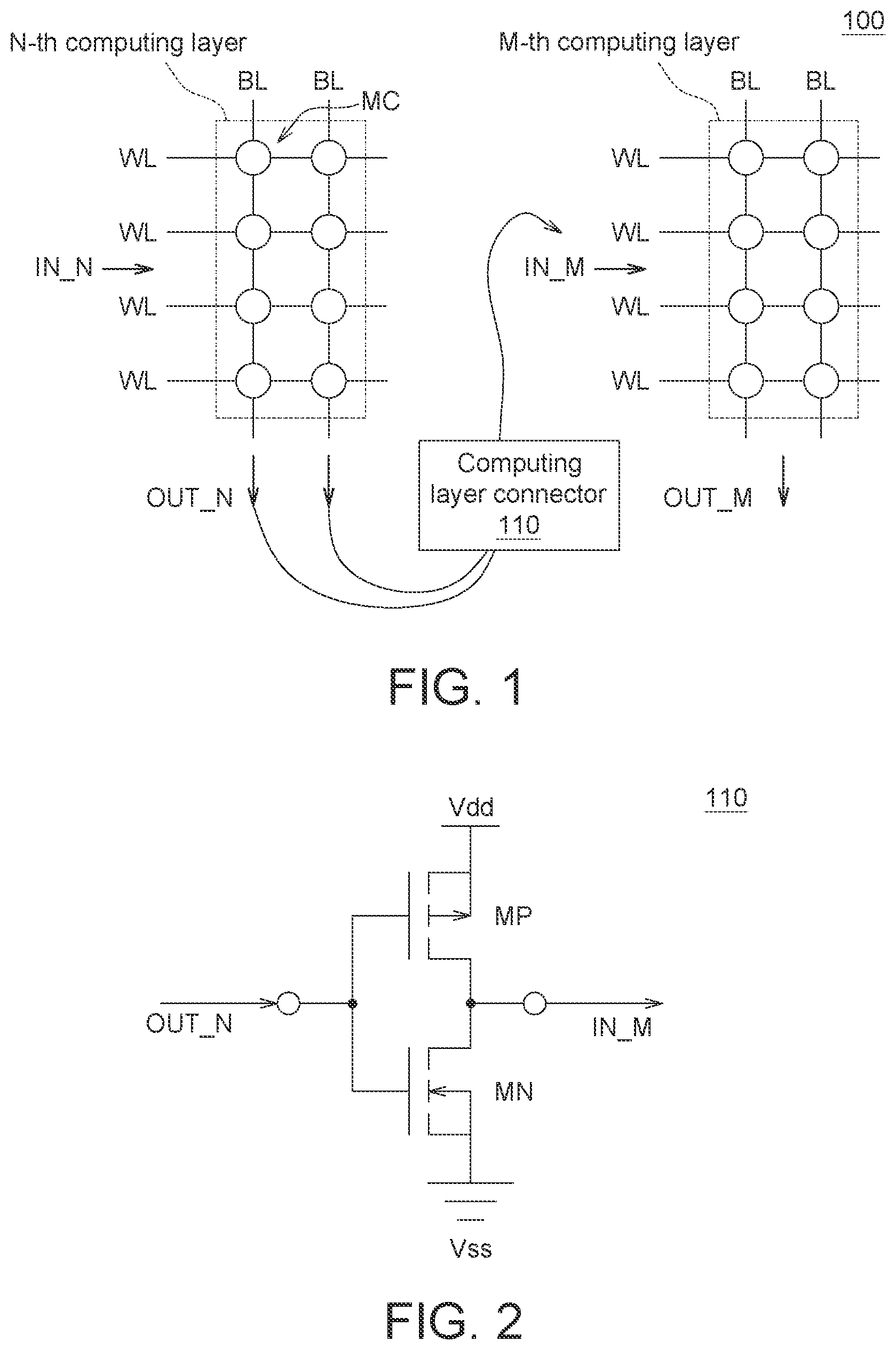 Patent US12345747 Figure 1 – In memory computing (IMC) memory device and method