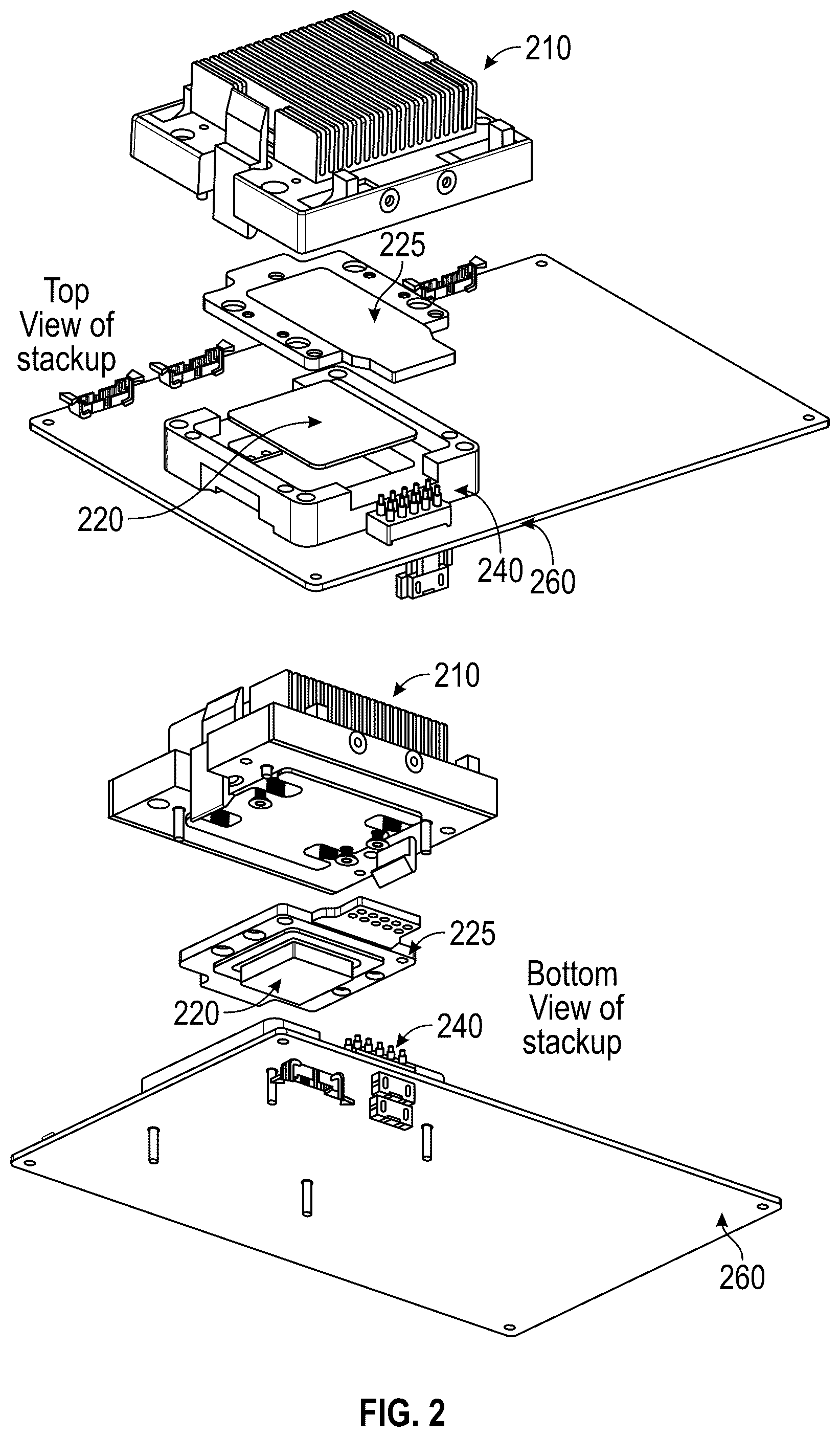 Patent US12345756 Figure 2 – Integrated test cell using active thermal interposer (ATI) with parallel socket actuation