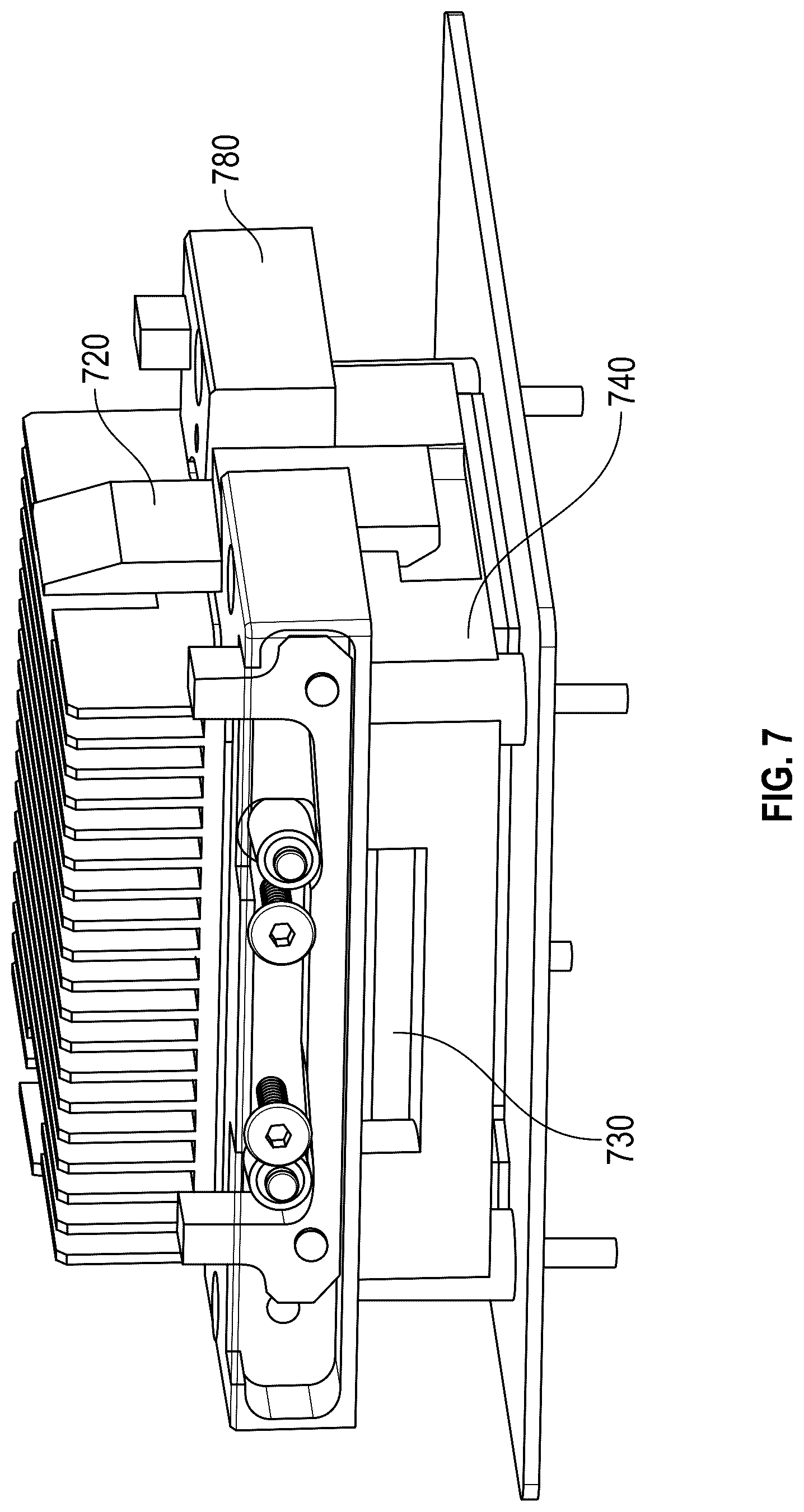 Patent US12345756 Figure 7 – Integrated test cell using active thermal interposer (ATI) with parallel socket actuation