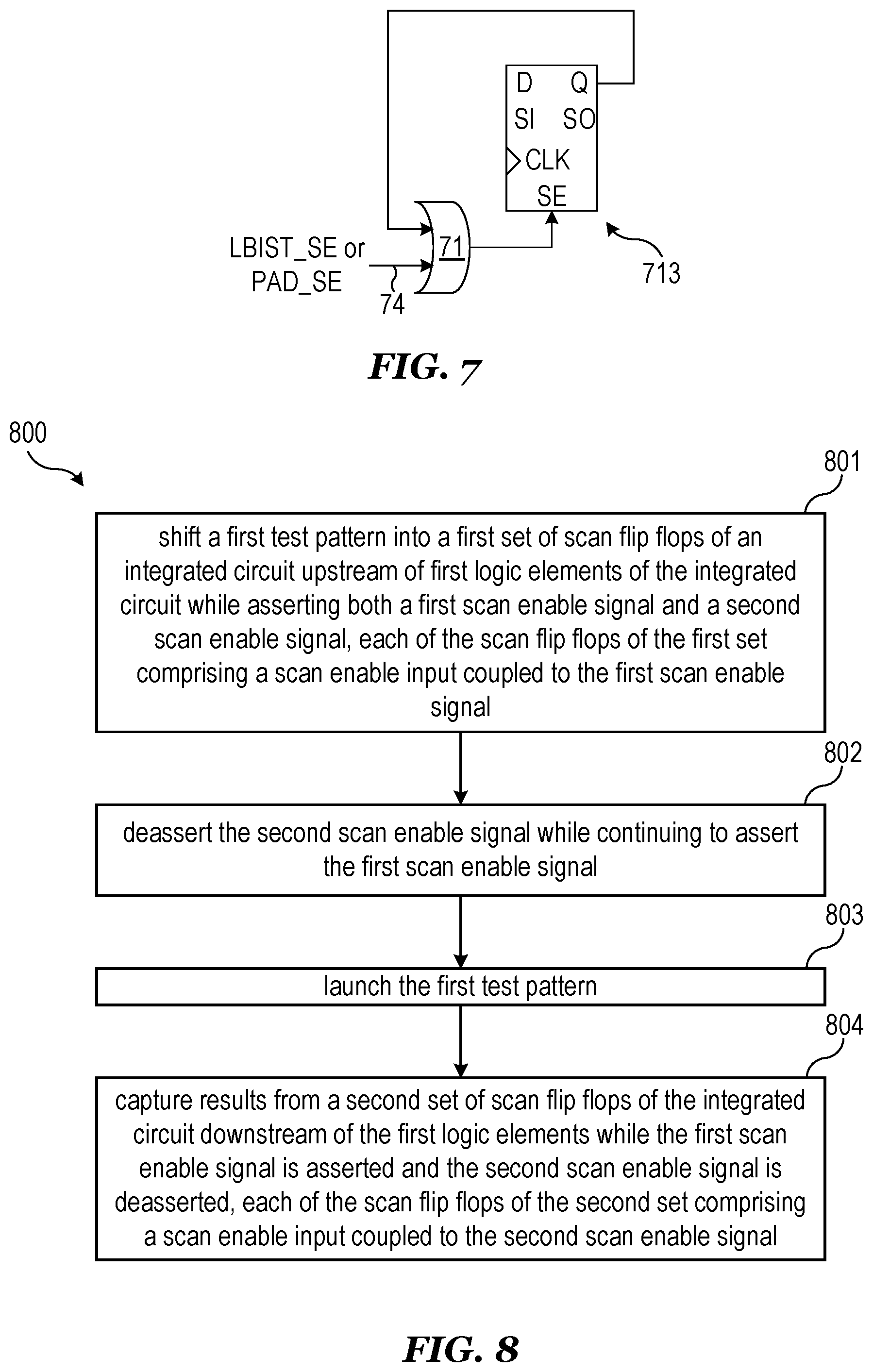 Patent US12345764 Figure 6 – Test pattern generation using multiple scan enables