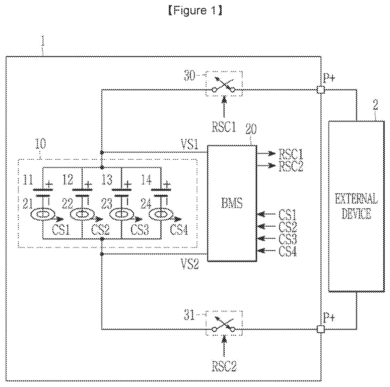 Patent US12345770 Figure 1 – Battery diagnosis method and battery system applying the same