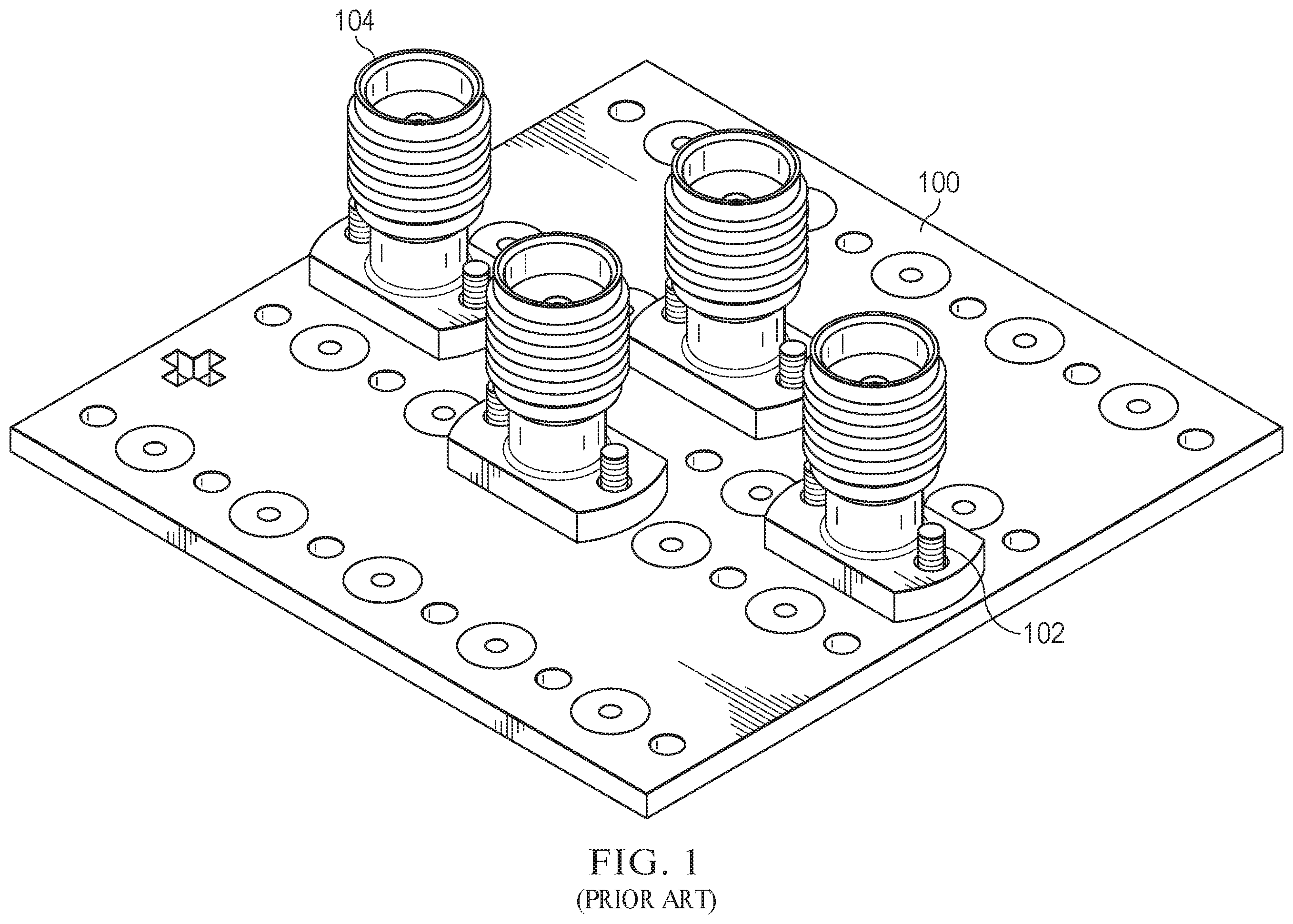 Patent US12345778 Figure 1 – High-bandwidth coaxial interface test fixture