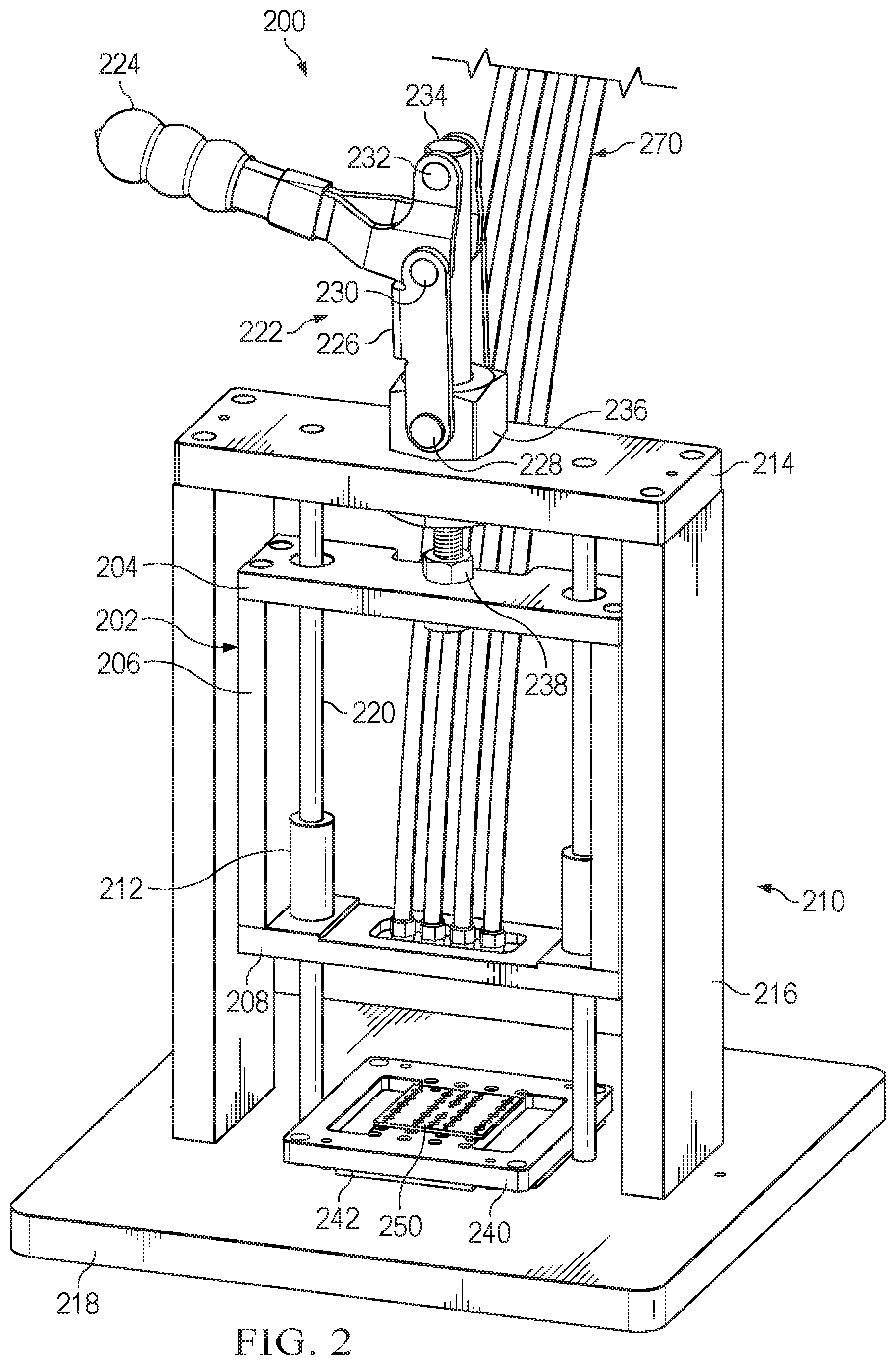 Patent US12345778 Figure 2 – High-bandwidth coaxial interface test fixture